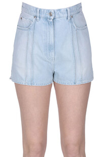 Denim shorts with stitching Iro