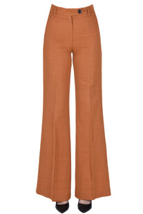 Linen and viscose trousers True Royal