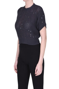 Pullover cropped con paillettes Peserico