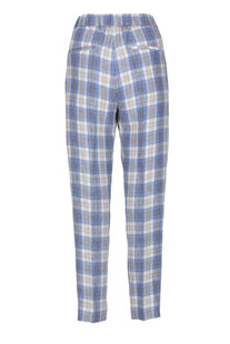 Checked print linen trousers Peserico