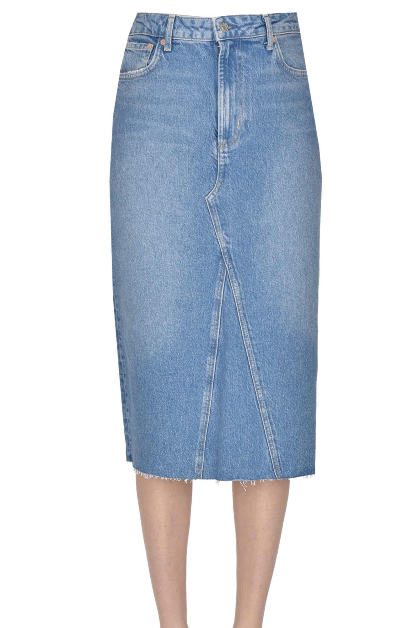 Rails Denim Pencil Skirt In Light Denim