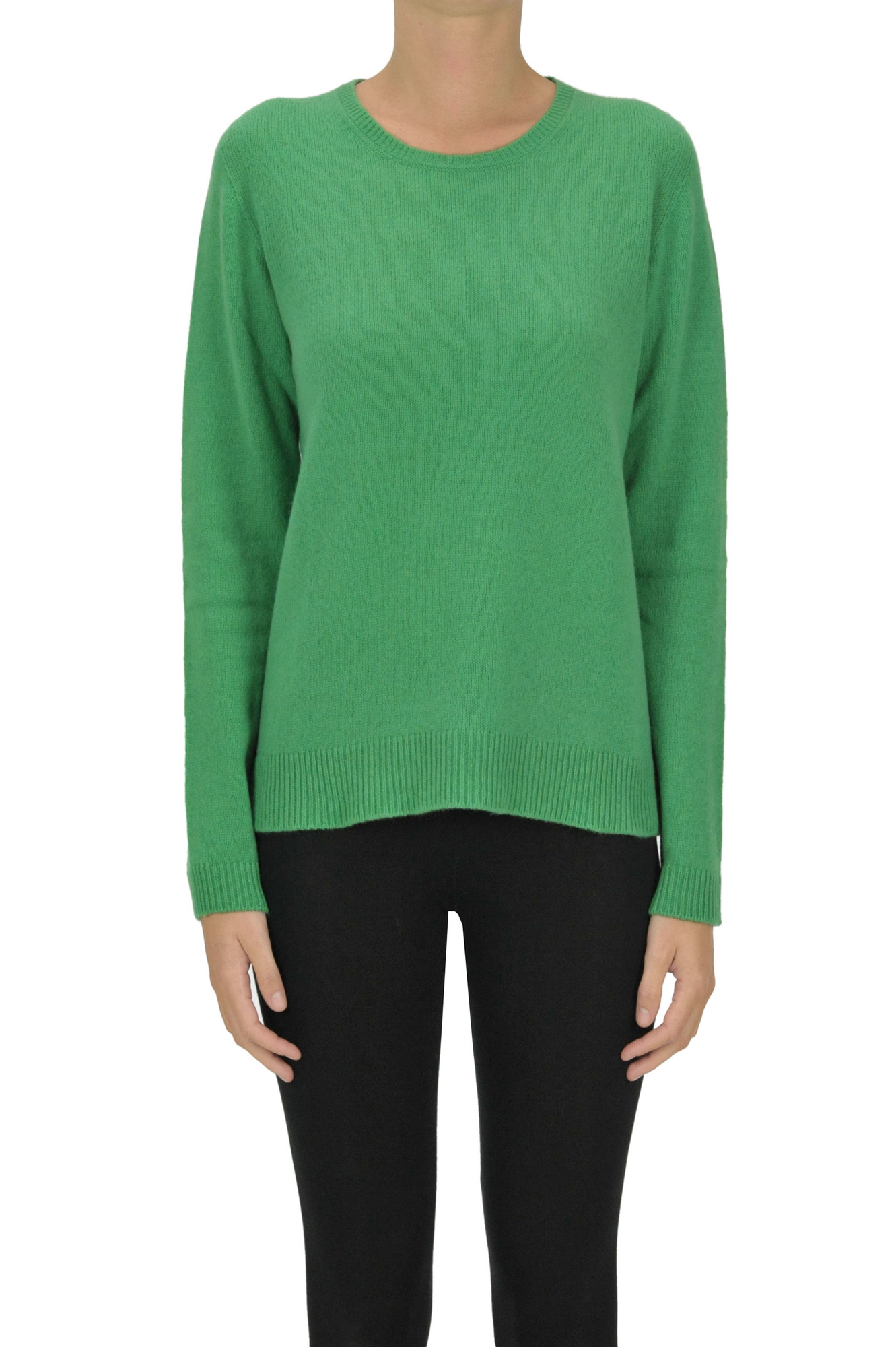Majestic Cashmere Pullover In Green