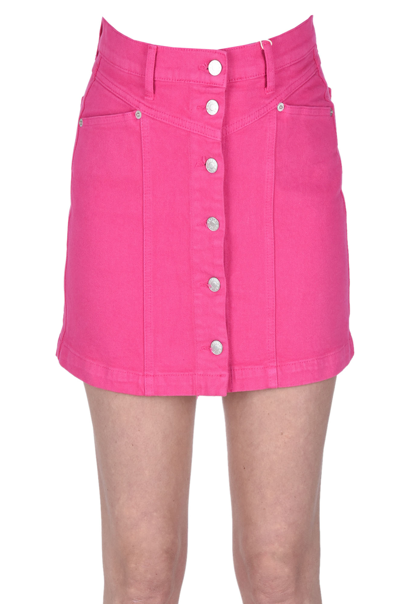 Shop Rails Denim Mini Skirt In Fuxia