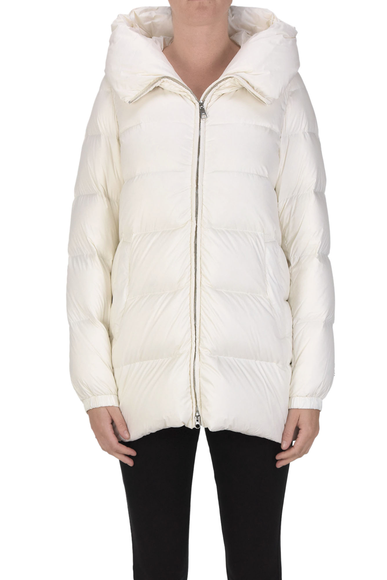 Add Quilted Down Jacket In Ivory