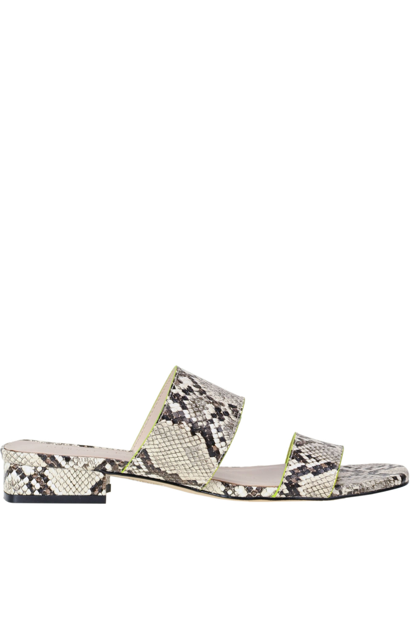 KENDALL + KYLIE REPTILE PRINT ECO-LEATHER MULES