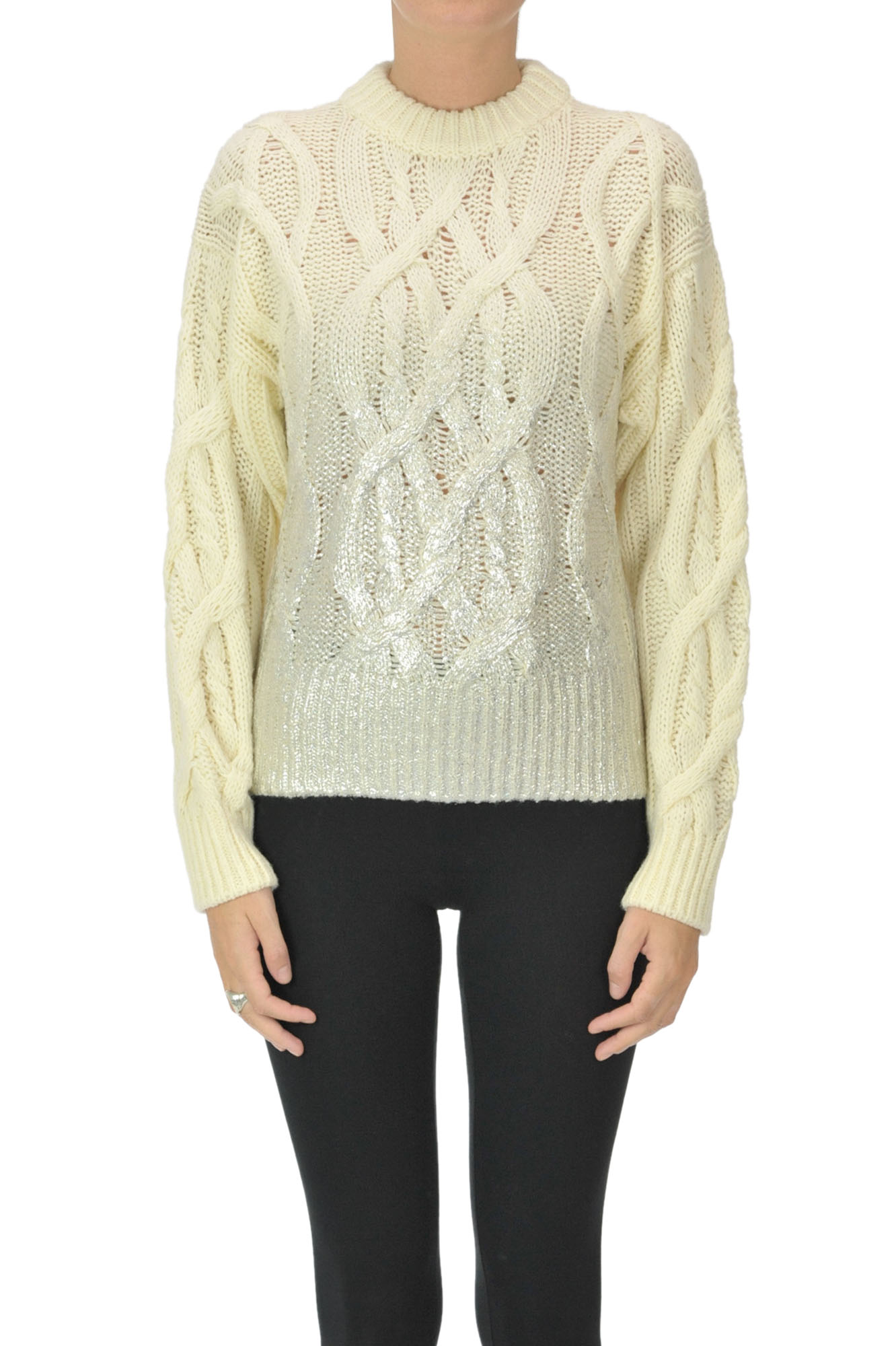 Pullover Pinko Pour Femme, Couleur Blanc, Neuf Avec étiquettes - Modèle 4598031A184048