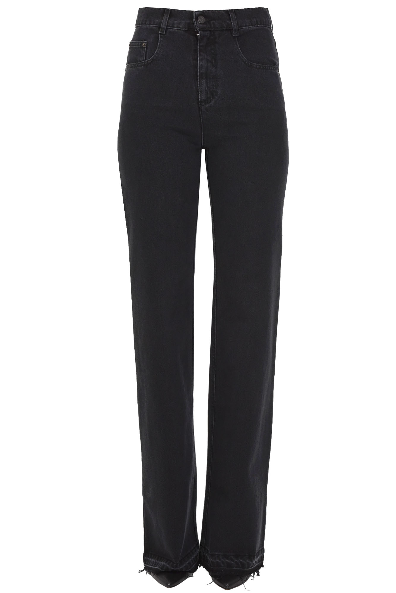 N°21 Wide And Straight Leg Jeans In Black