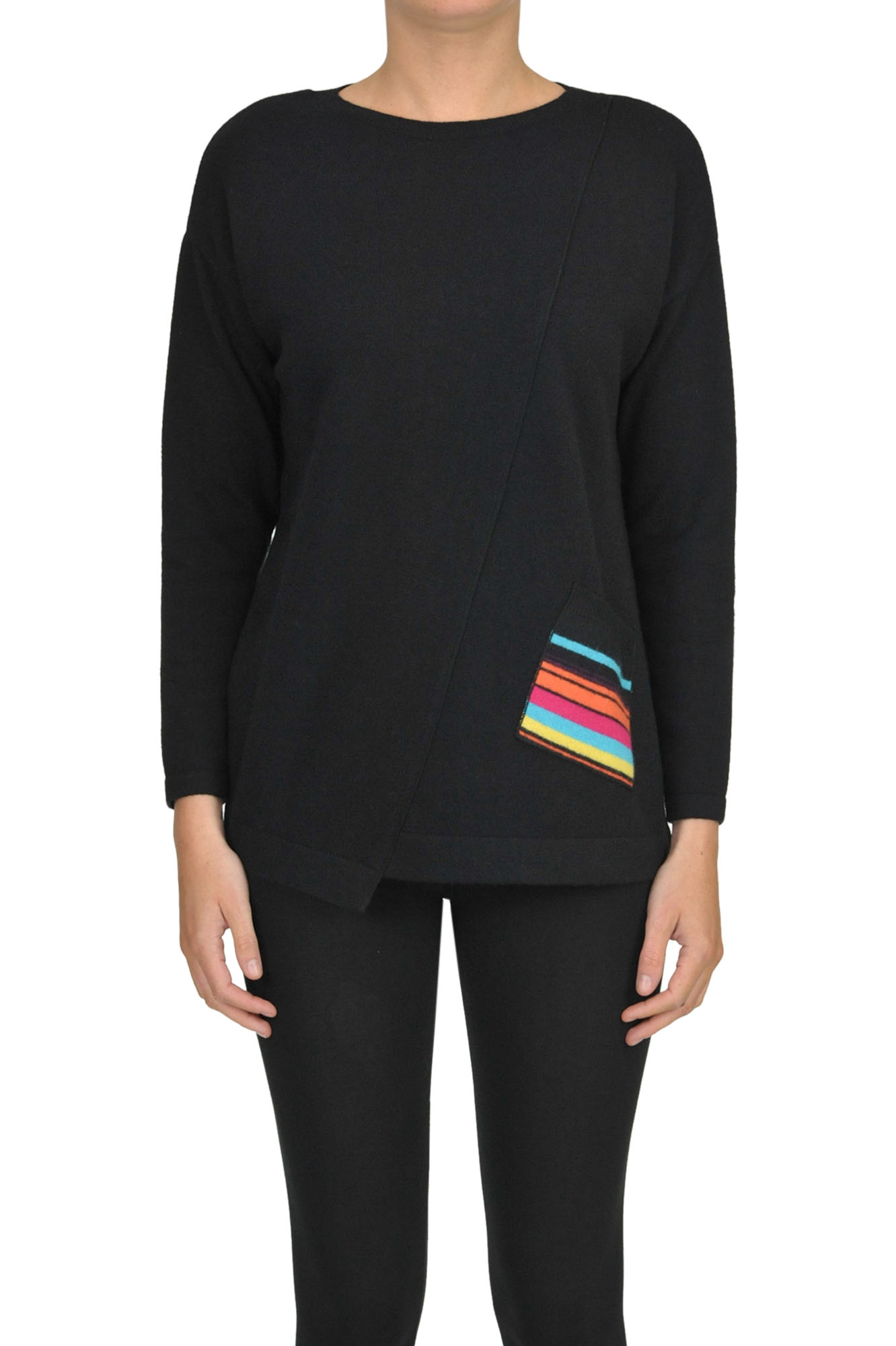 Alessandro Merinos Wool And Cashmere Pullover In Black