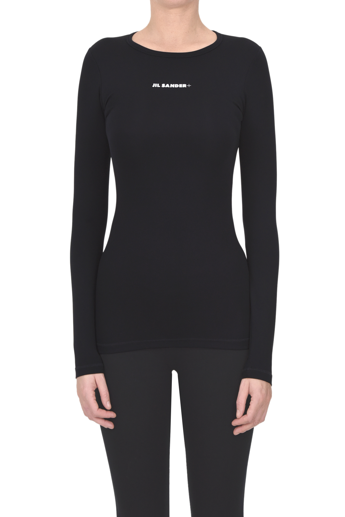 Jil Sander Techno Jersey T-shirt In Black