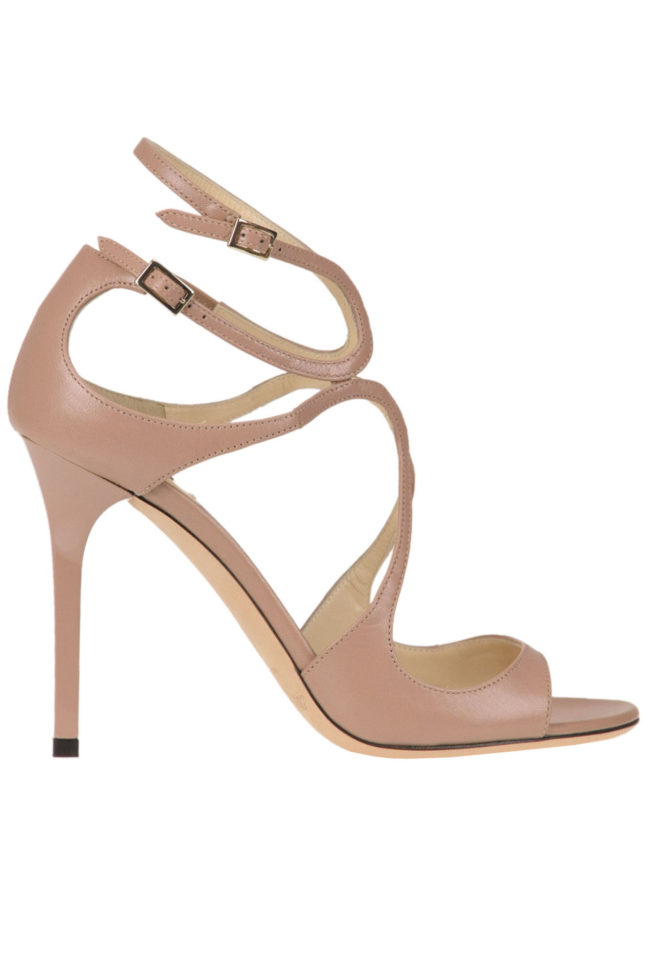 Jimmy Choo 'lang' Leather Sandals In Cipria