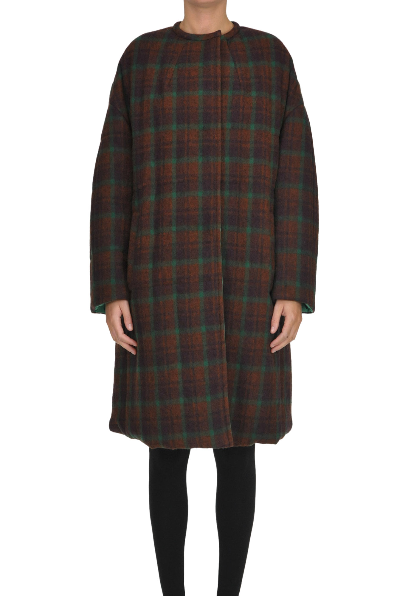 Isabel Marant Reversible Checked Print Coat In Multicoloured