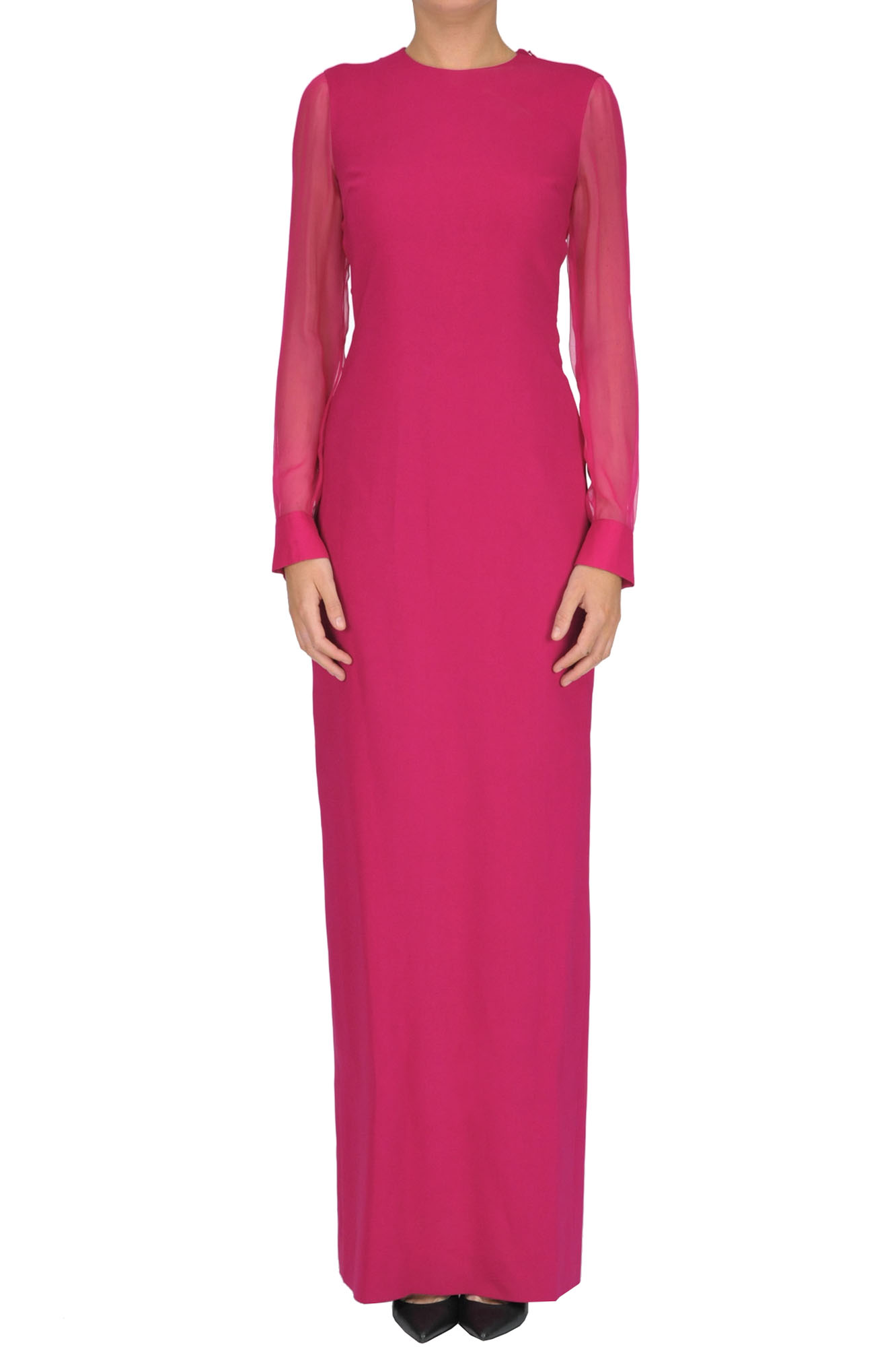 Givenchy Long Dress In Fuxia