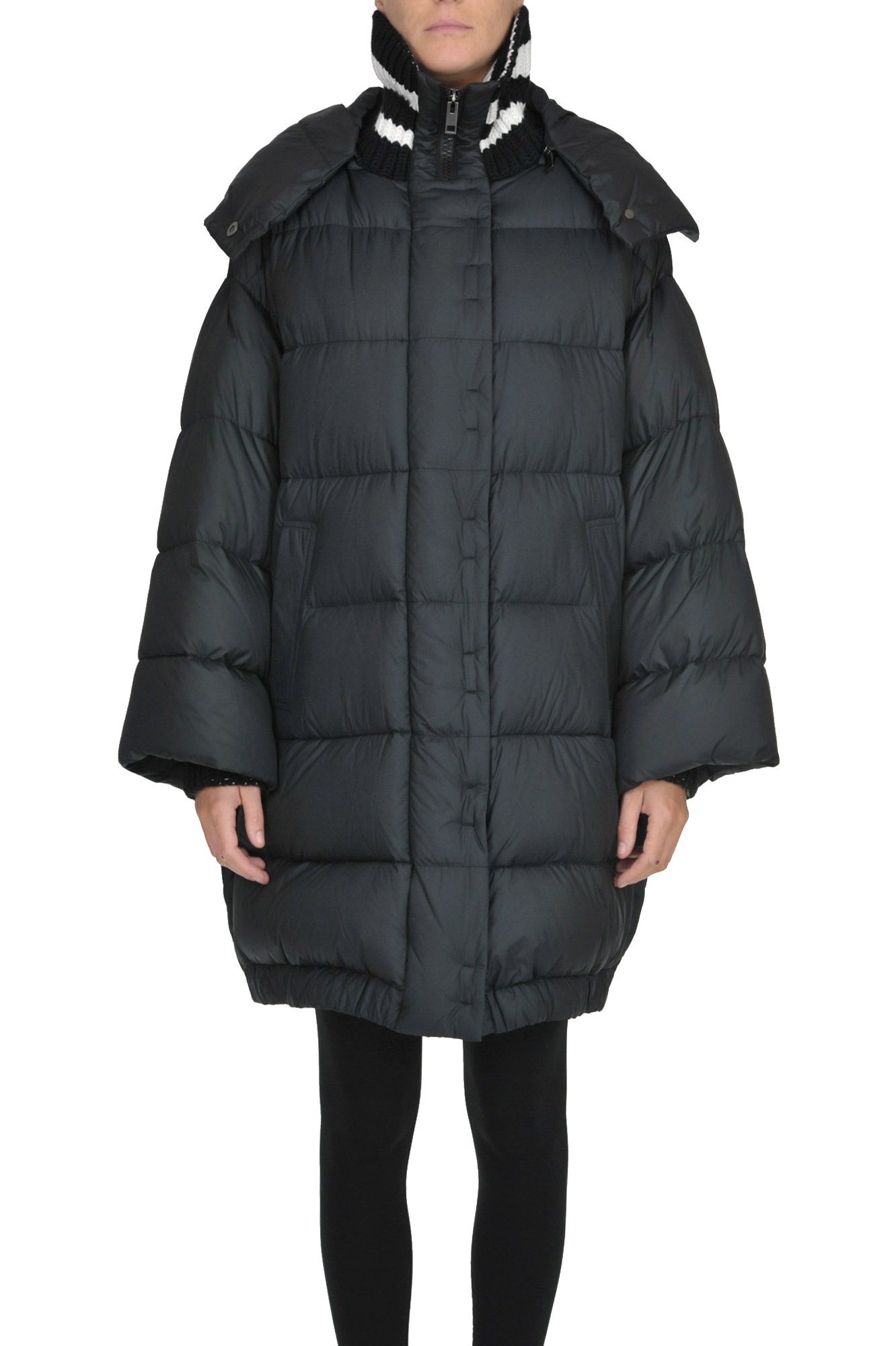 Ermanno Scervino Oversized Quilted Down Jacket In Black