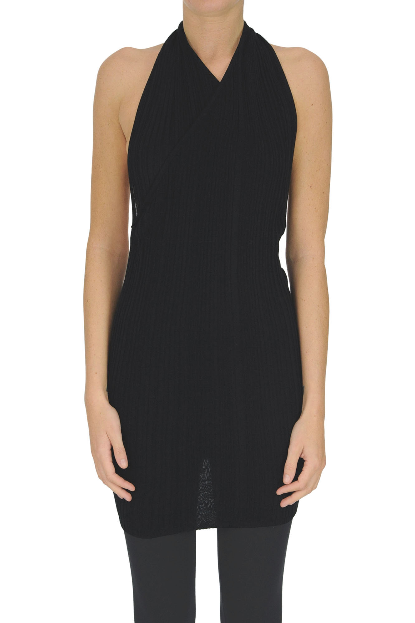 Top in cotone a costine