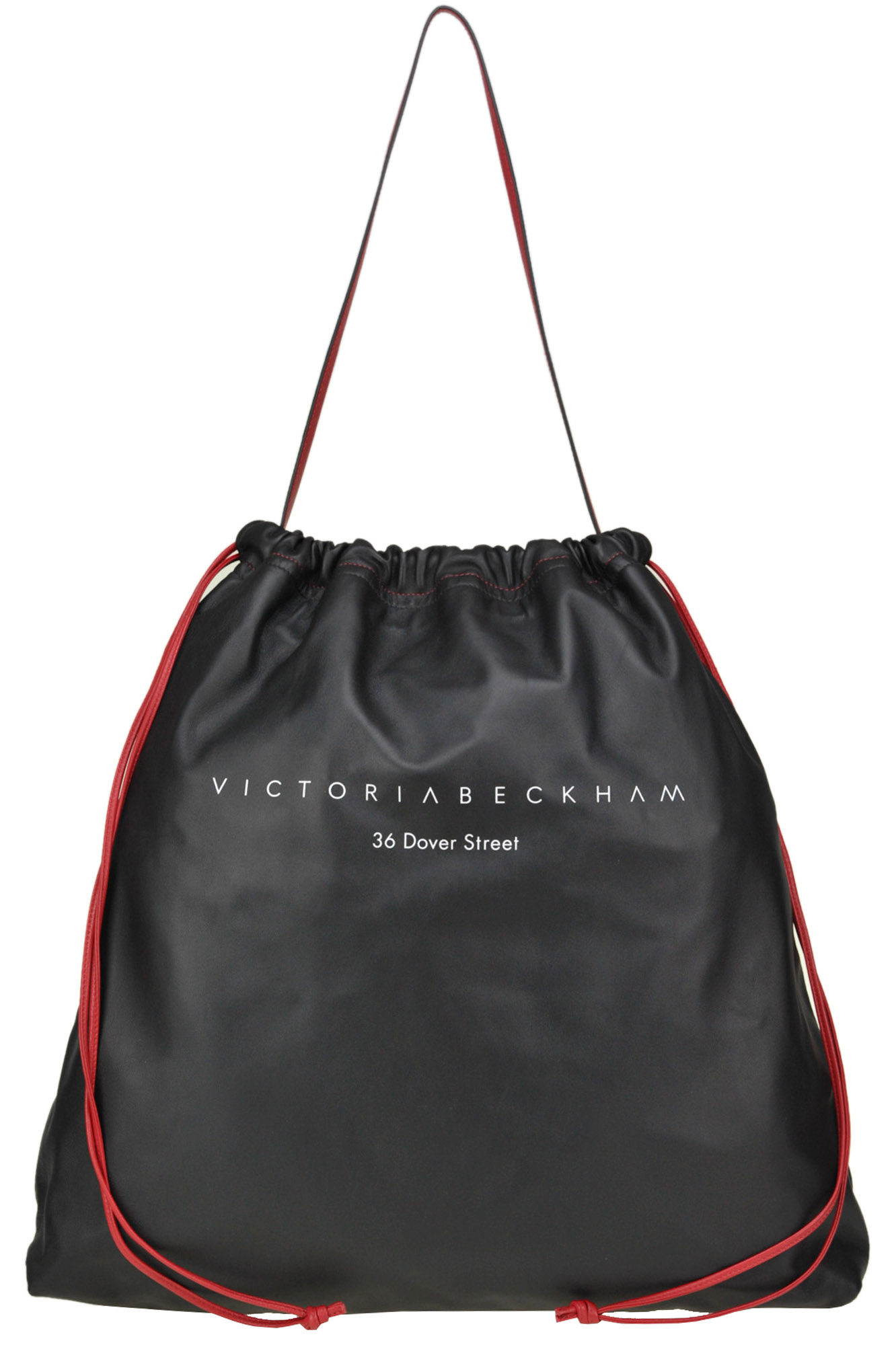 Victoria Beckham Designer Logo Nappa Leather Bag In Black