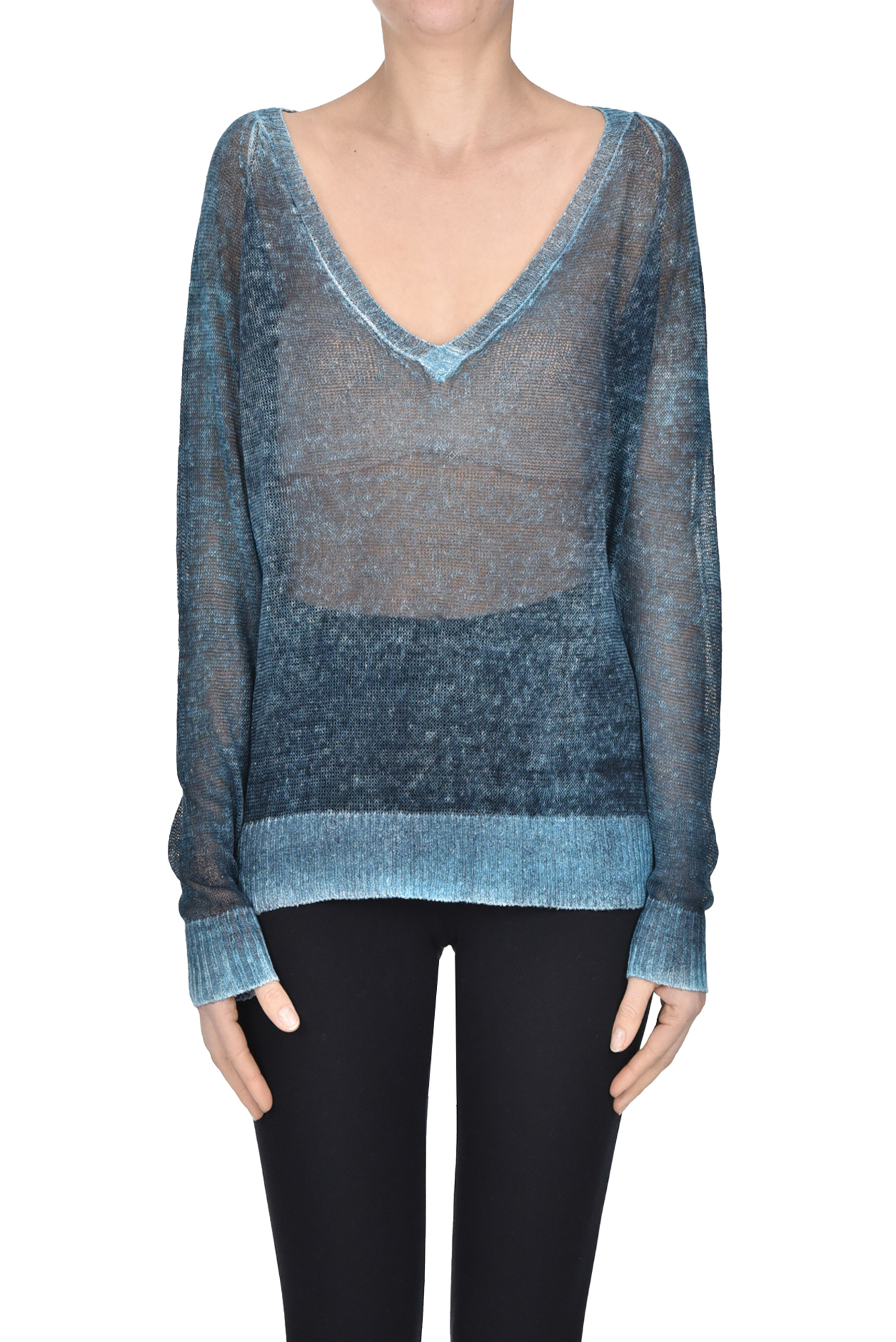 Textured lightweight linen pullover