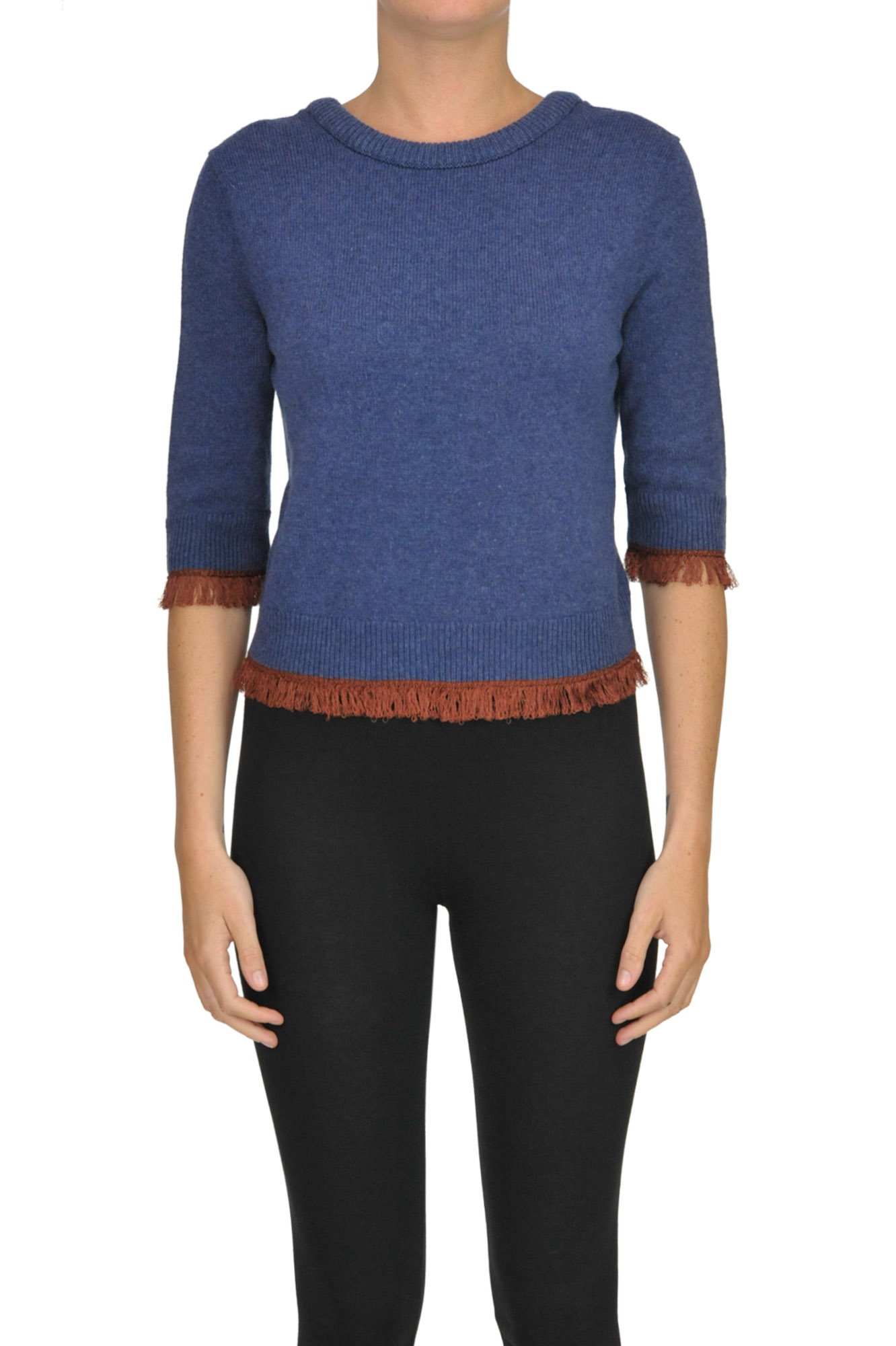 Chloé Cashmere Pullover In Navy Blue