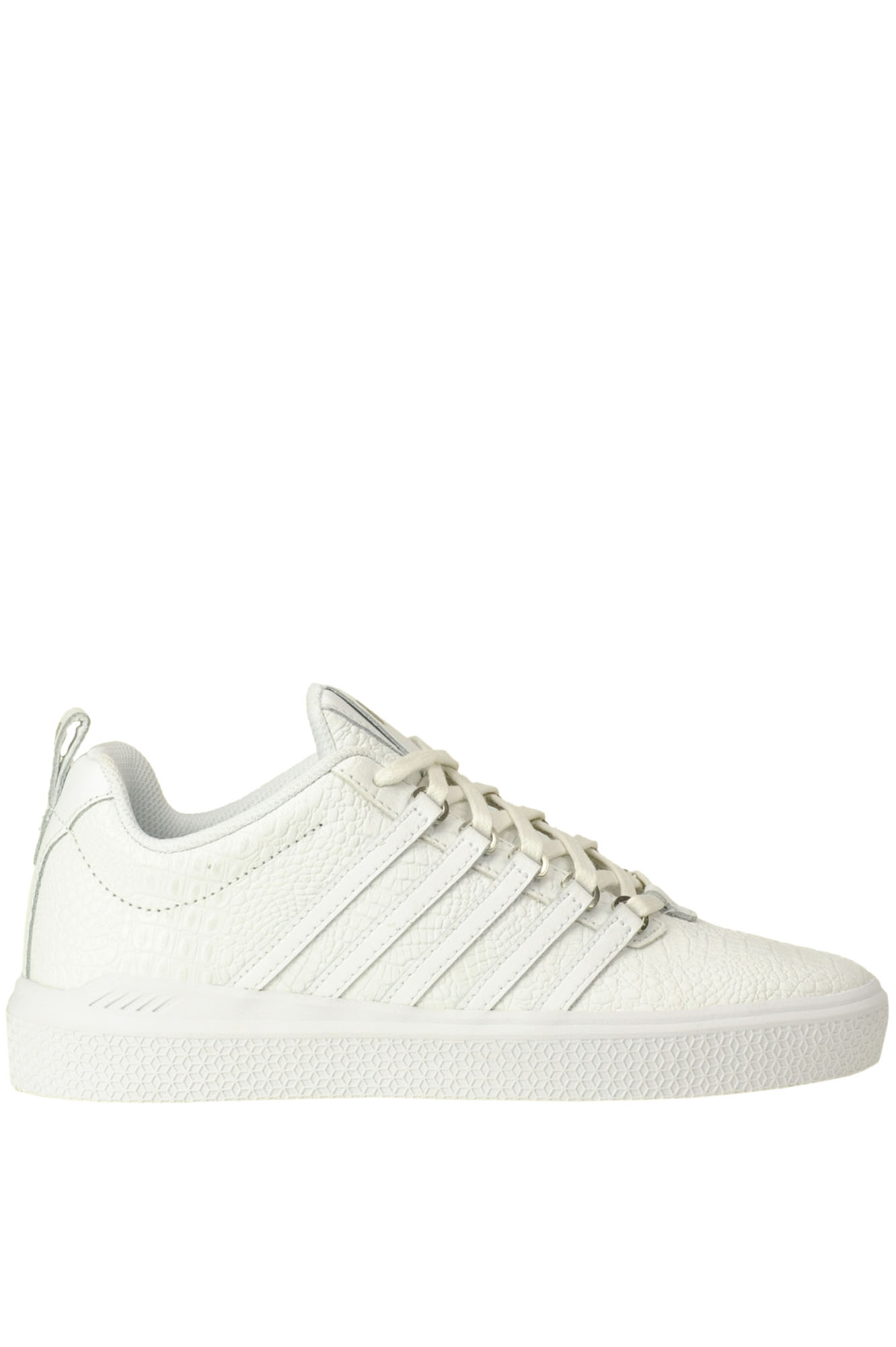 K.swiss Reptile Print Leather Sneakers In White