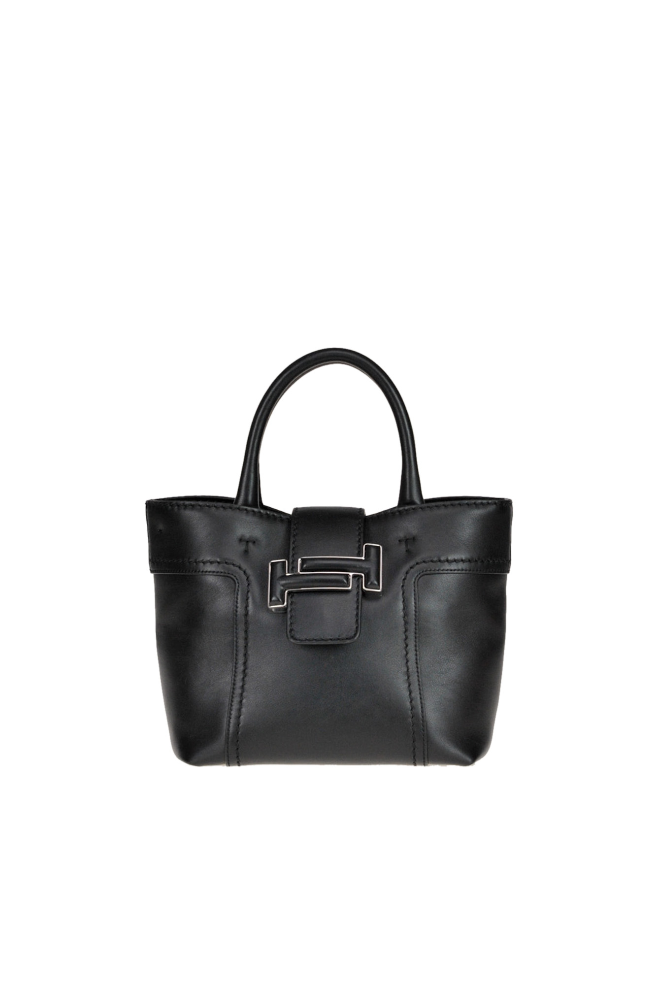 Tod's Double T Mini Shopping Bag In Black