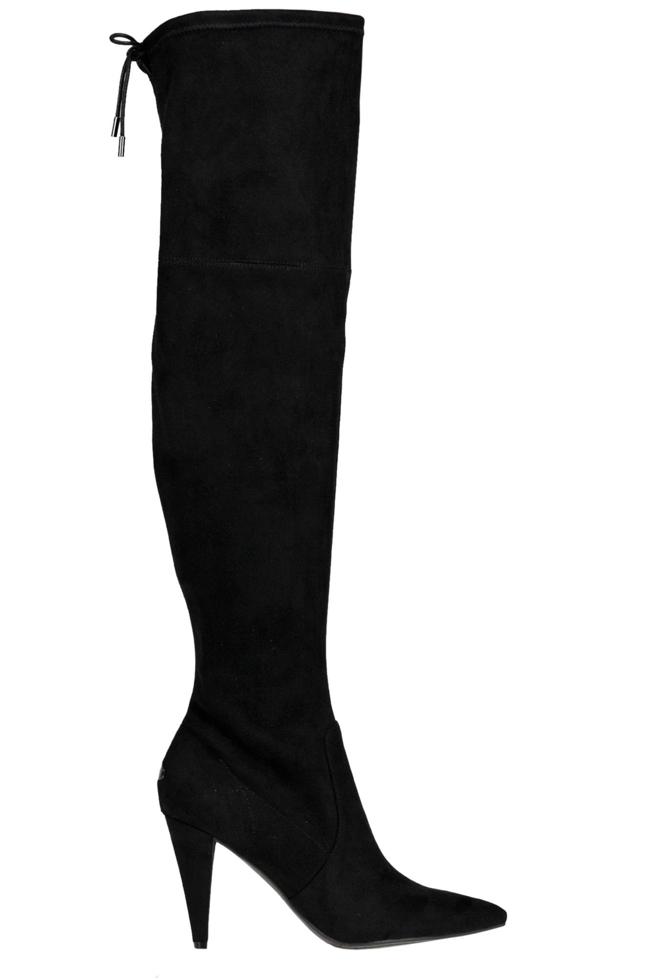 Guess Over The Knee Suede Boots In Black