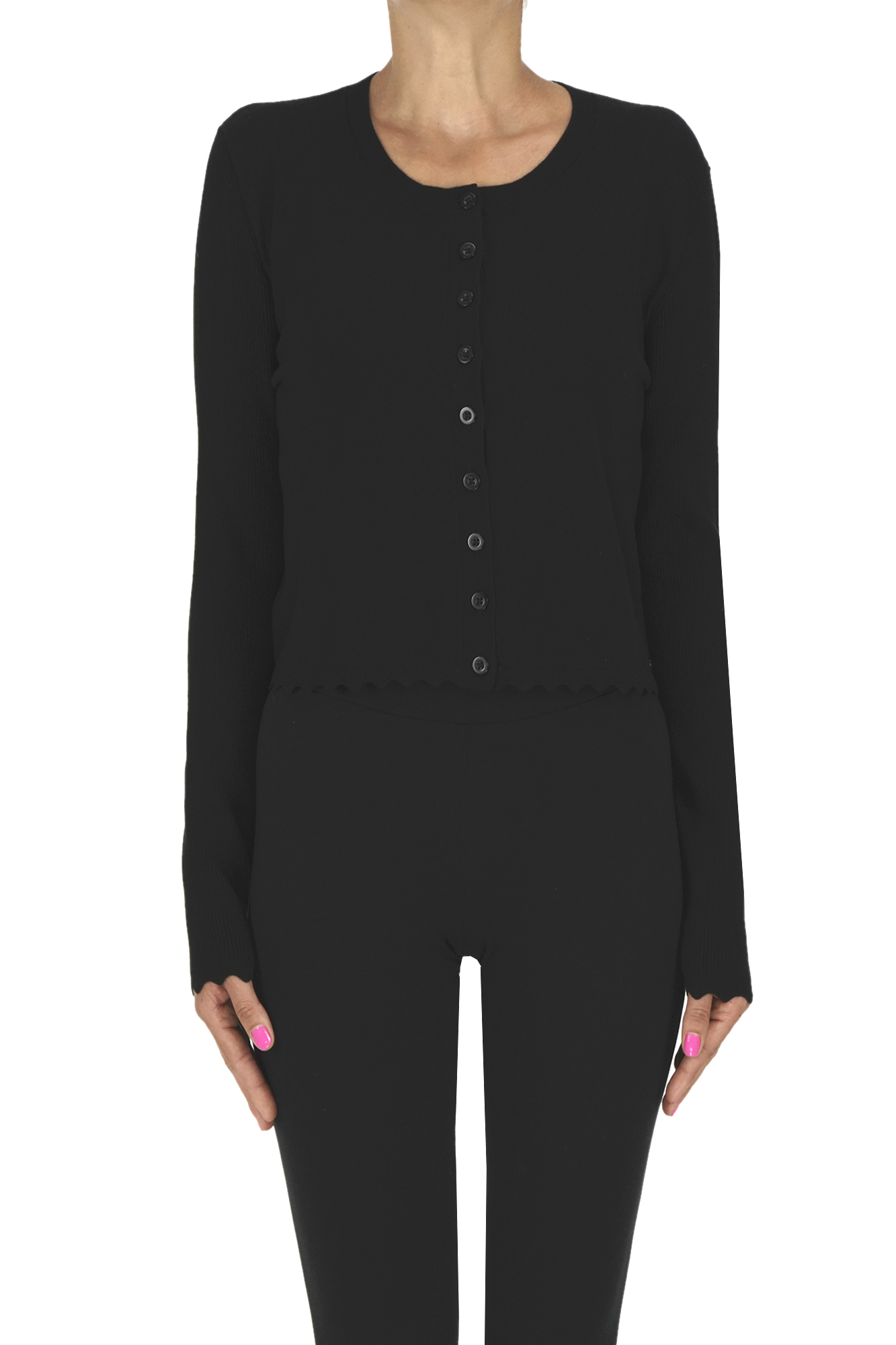 Pennyblack Cropped Cardigan In Black