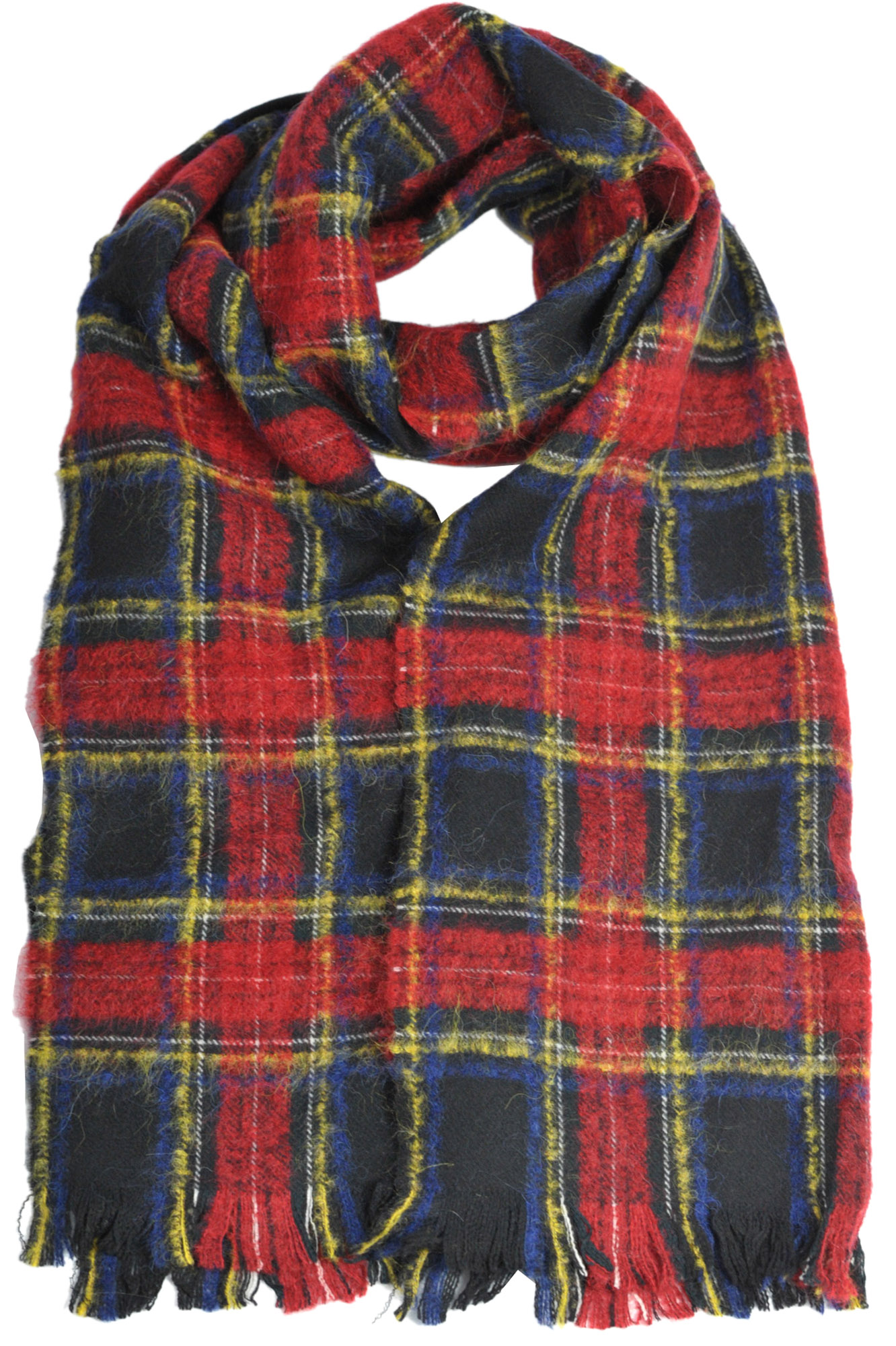 Dondup Checked Print Scarf In Multicoloured