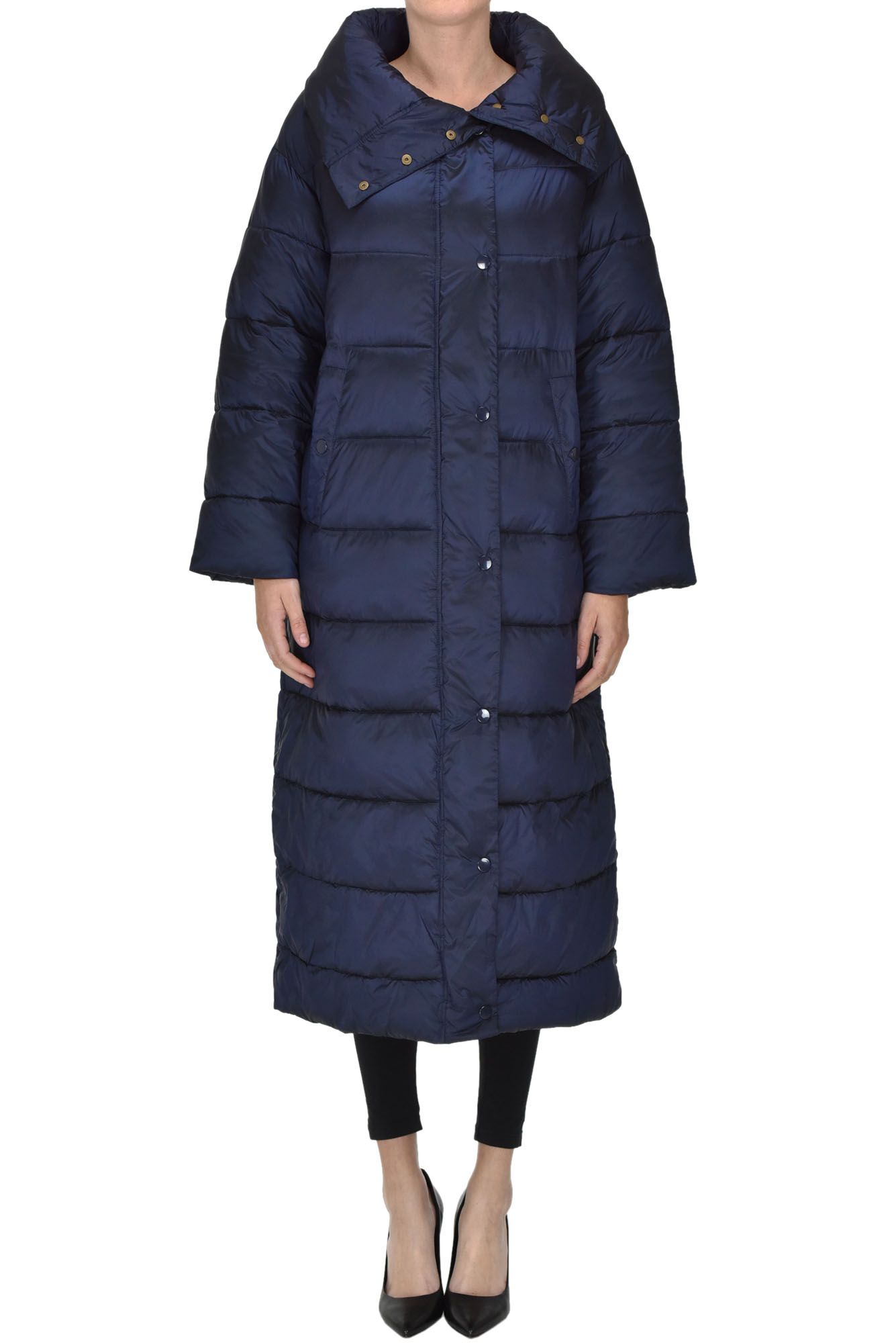 Oof Quilted eco-friendly long down jacket - Buy online on Glamest ...