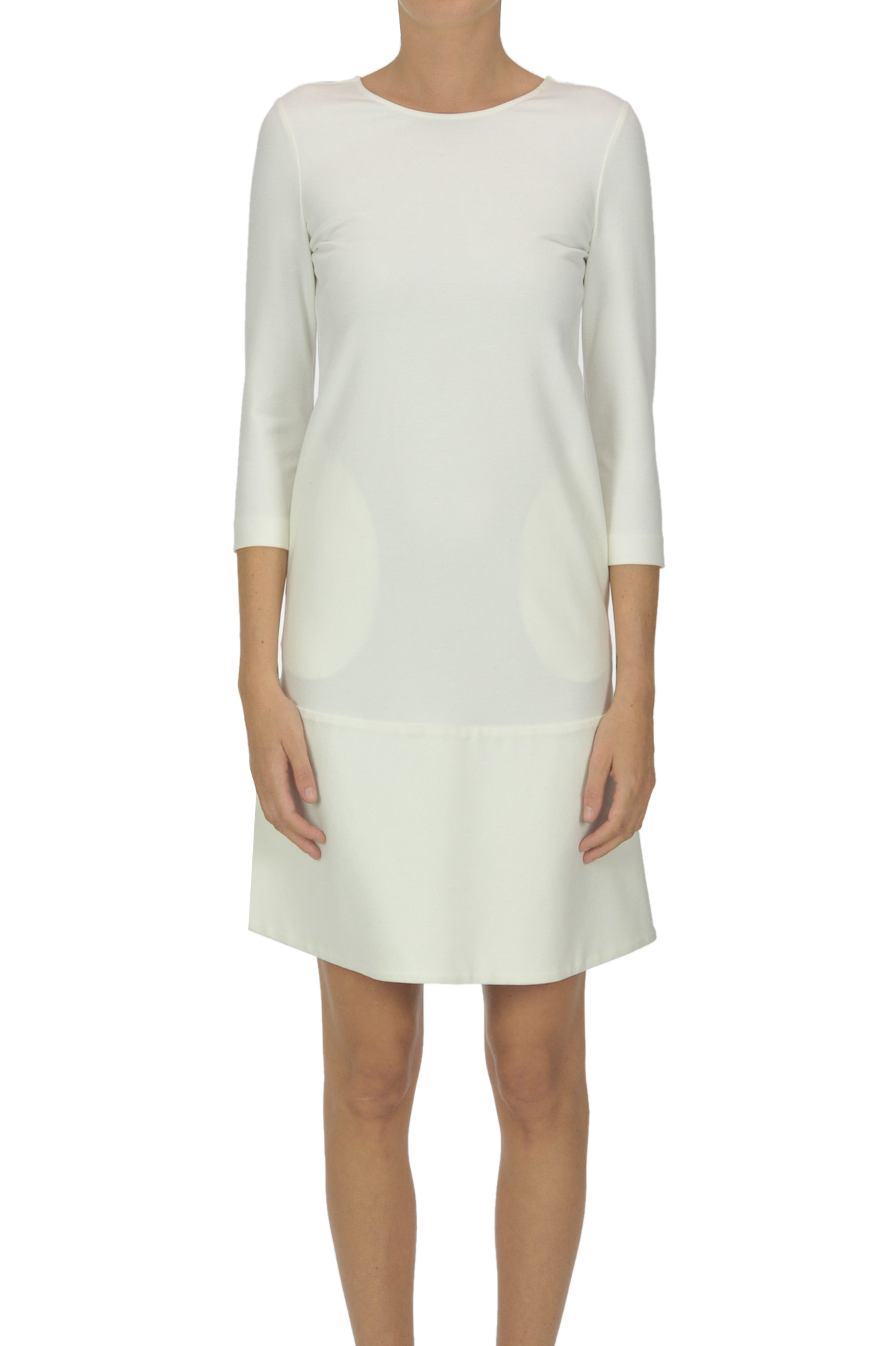 Twinset Milano Jersey Dress In Ivory