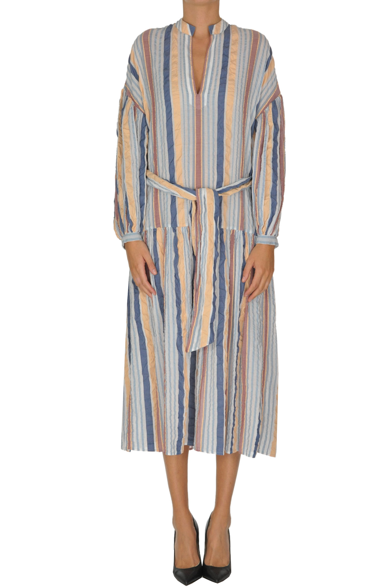 Ulla Johnson Striped Cotton Dress In Multicoloured