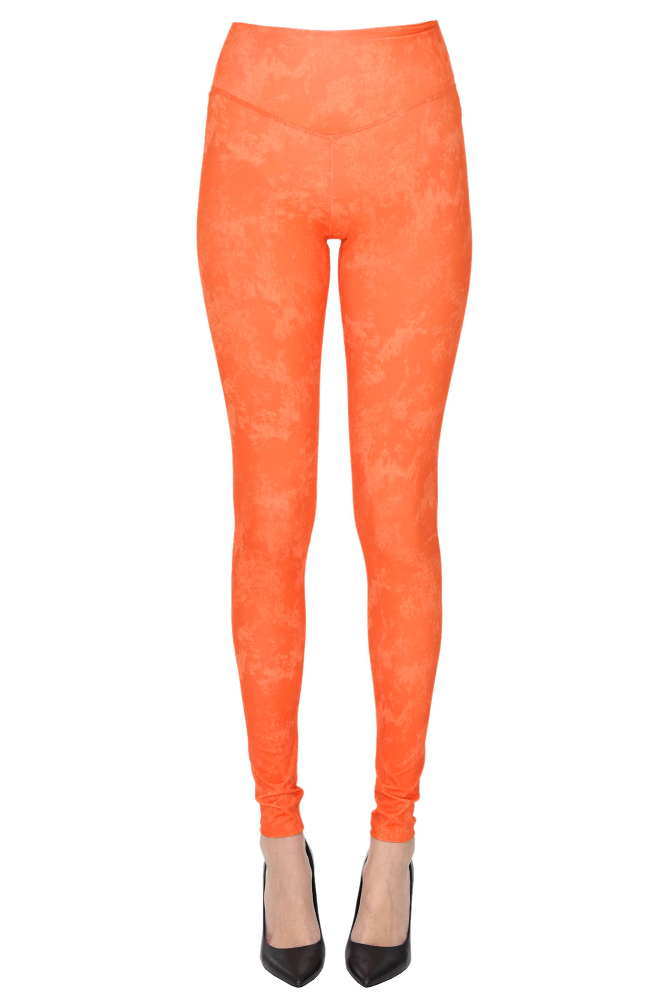 Shop Dependance Tie Dye Leggings In Orange