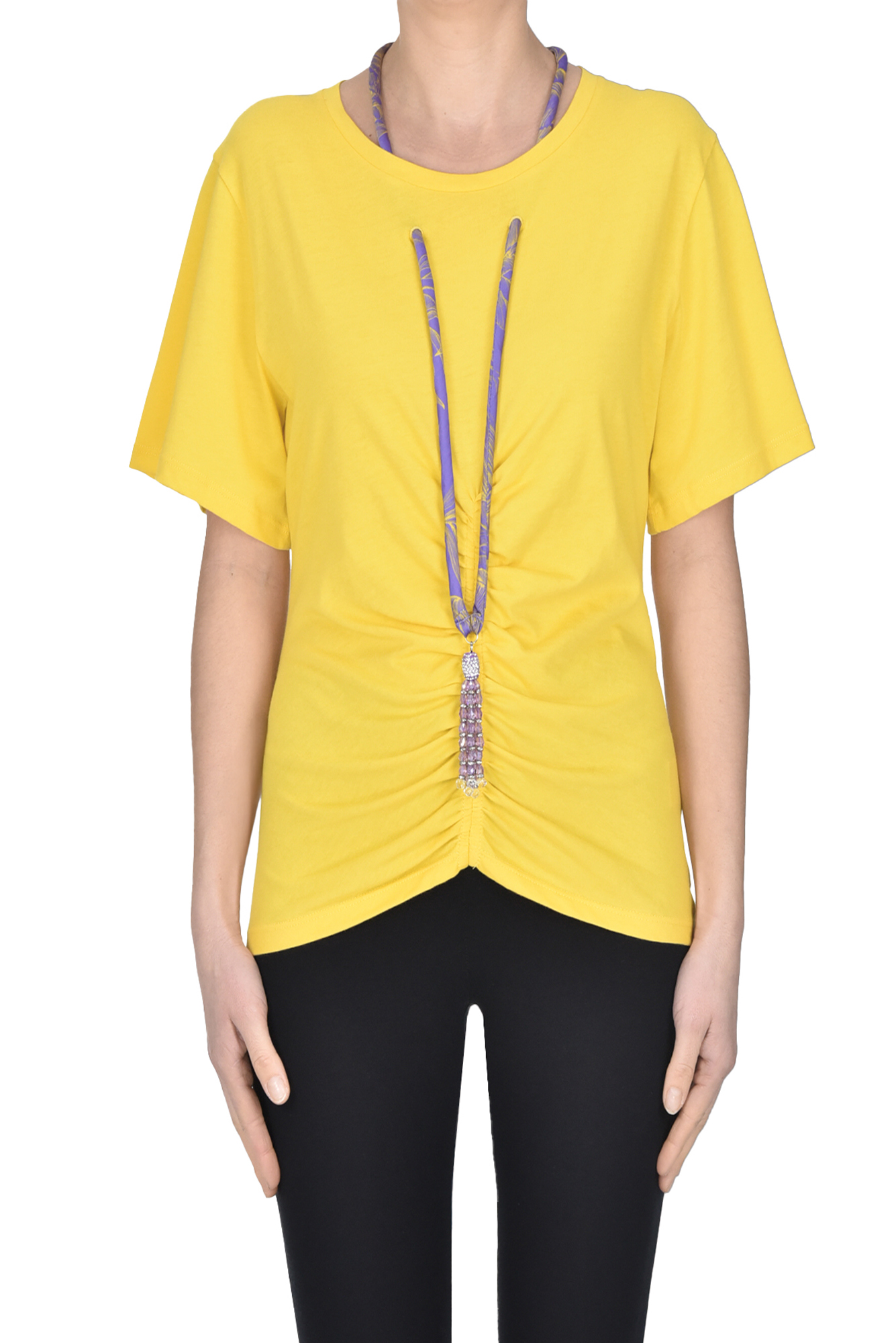 Simona Corsellini Neckline T-shirt In Yellow