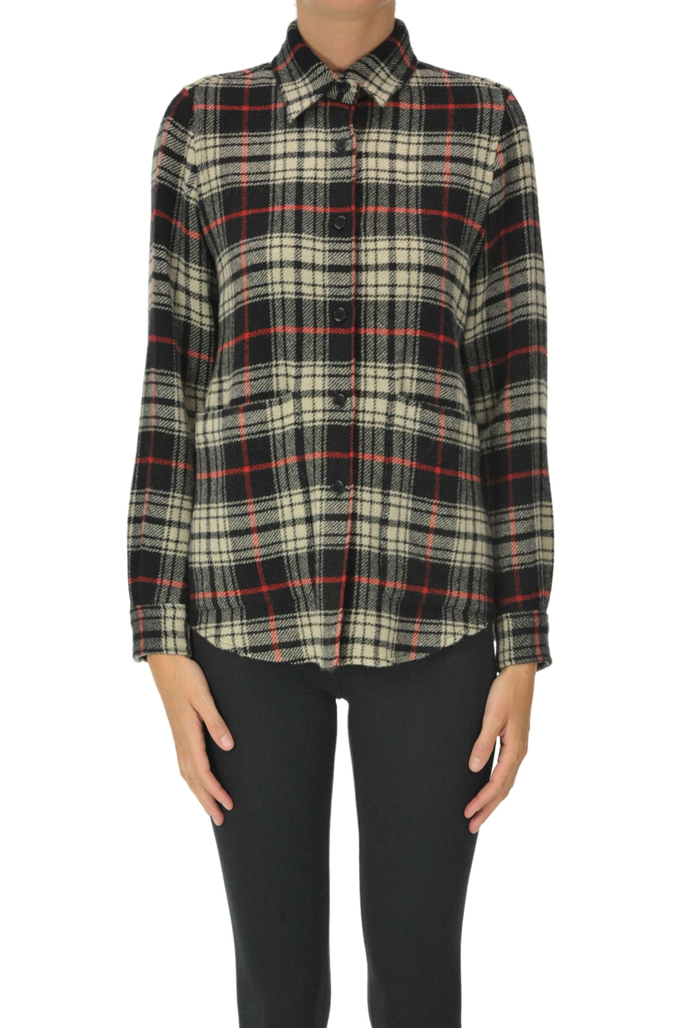 Camicia tartan in lana