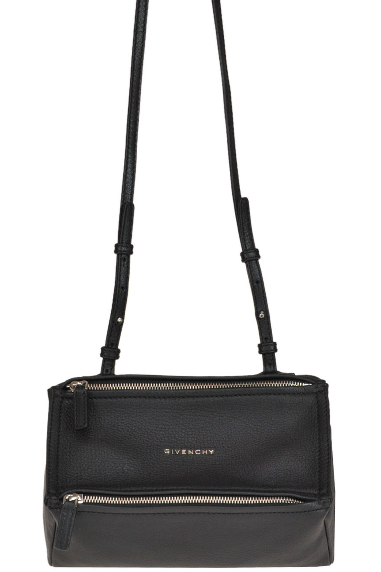 Givenchy Pandora Grainy Leather Bag In Black