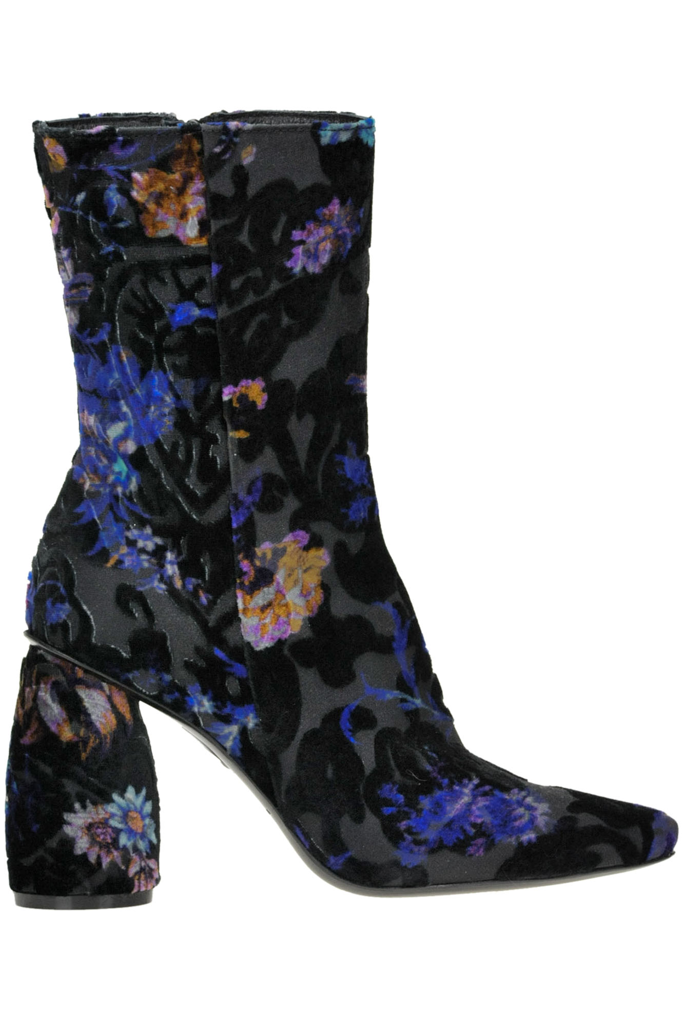 Strategia Velvet Embroidery Ankle-boots In Multicoloured