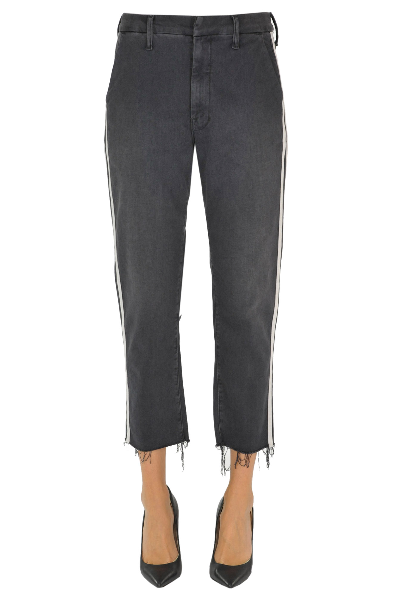 Chino style cropped jeans
