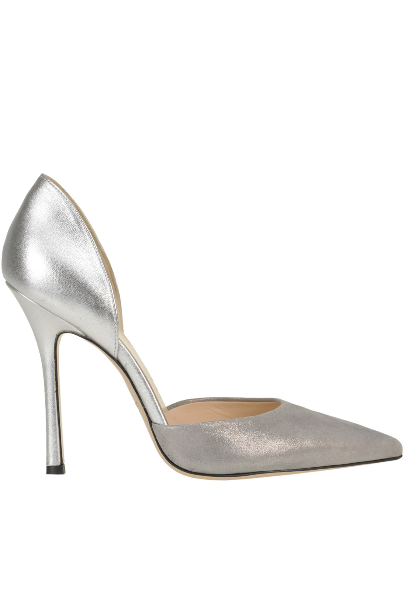 Marc Ellis Suede And Leather Pumps In Silver