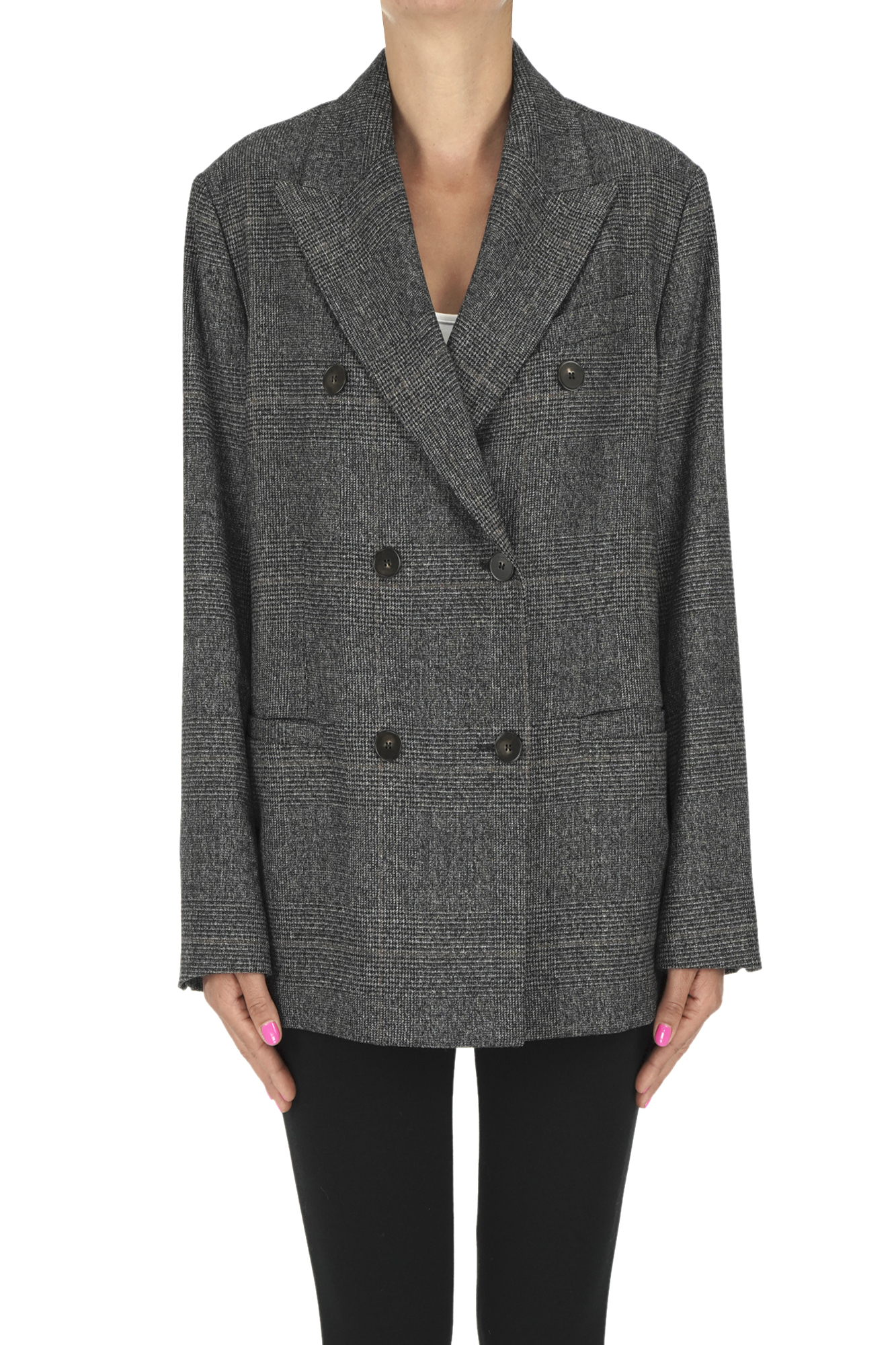 Slowear Prince Of Wales Print Blazer In Multi