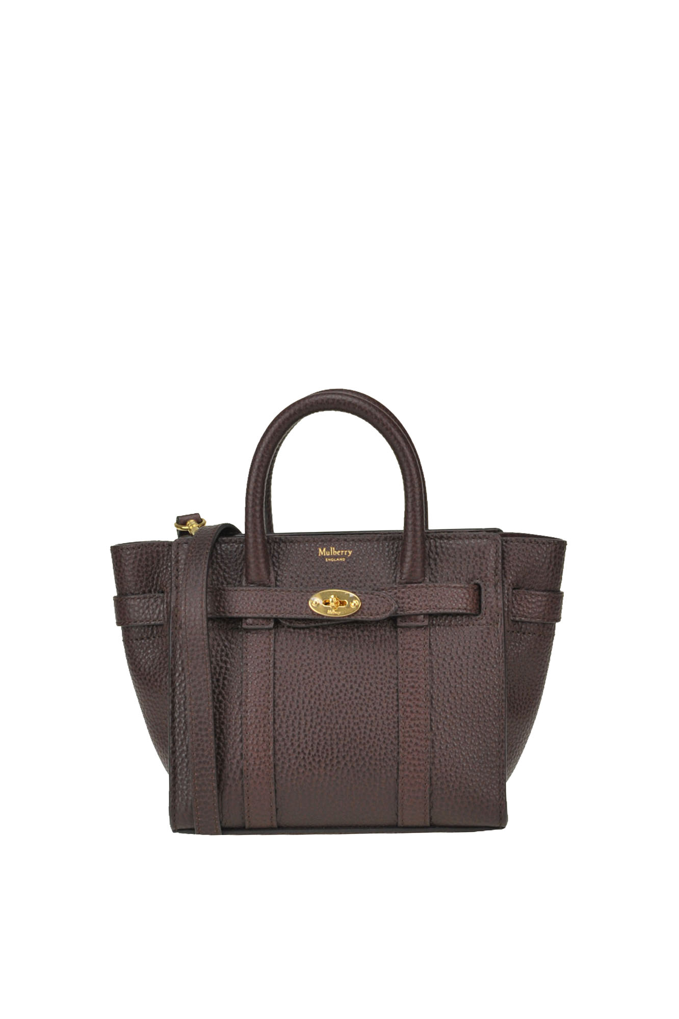 Mulberry Micro Zipped Bayswater Bag In Bordeaux