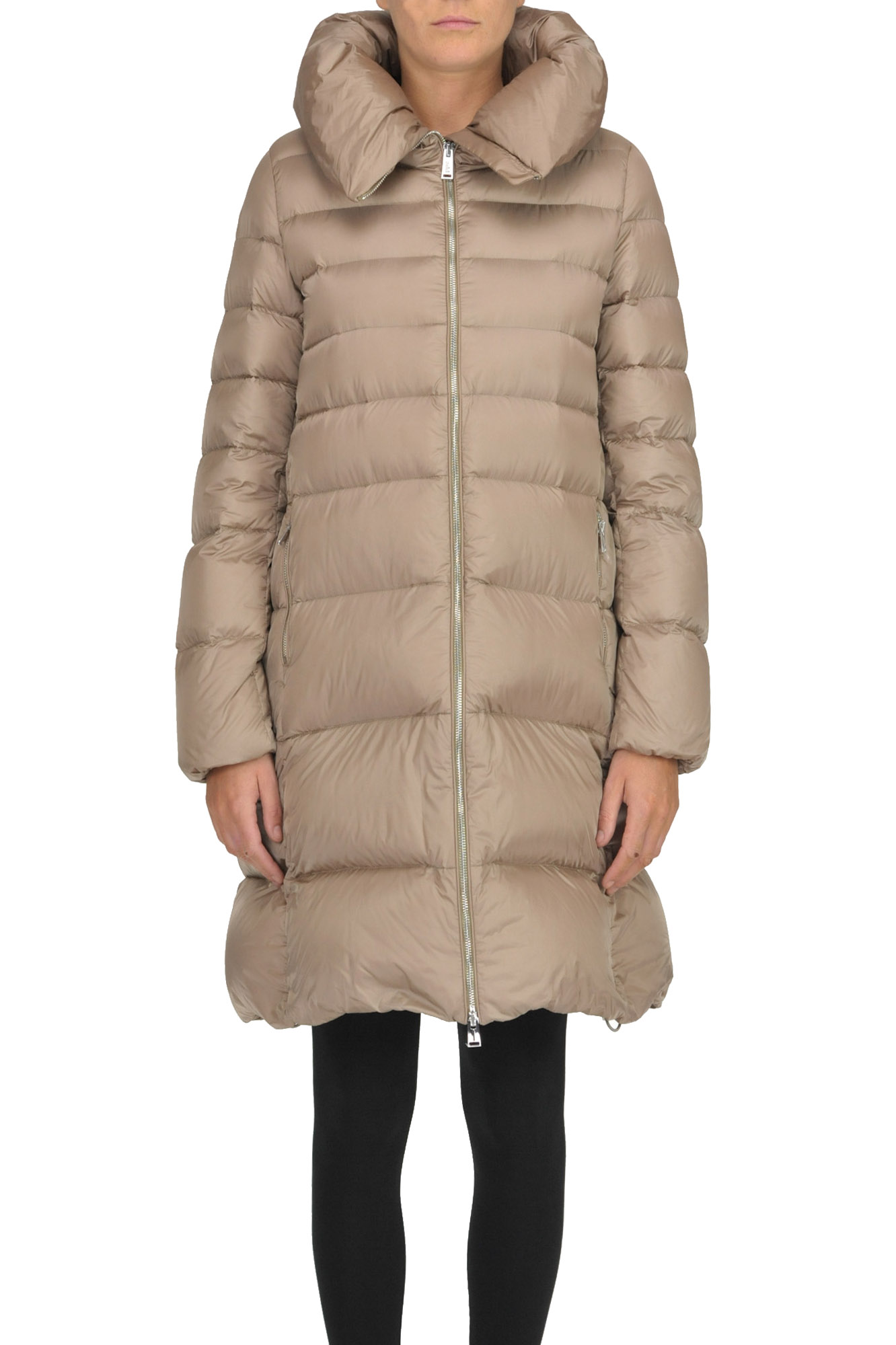 Add Quilted Down Jacket In Beige
