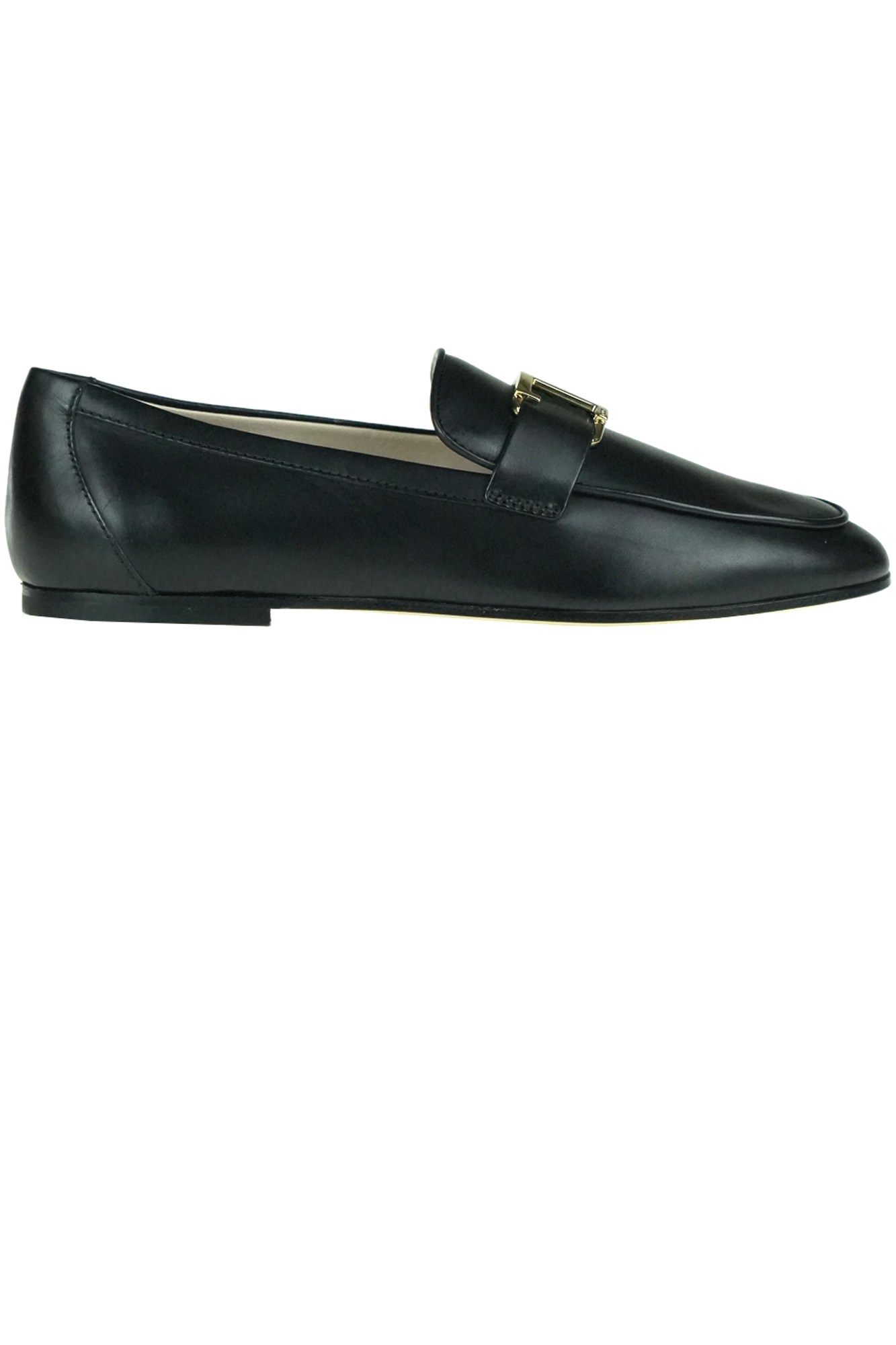 Tod's T Leather Mocassins In Black