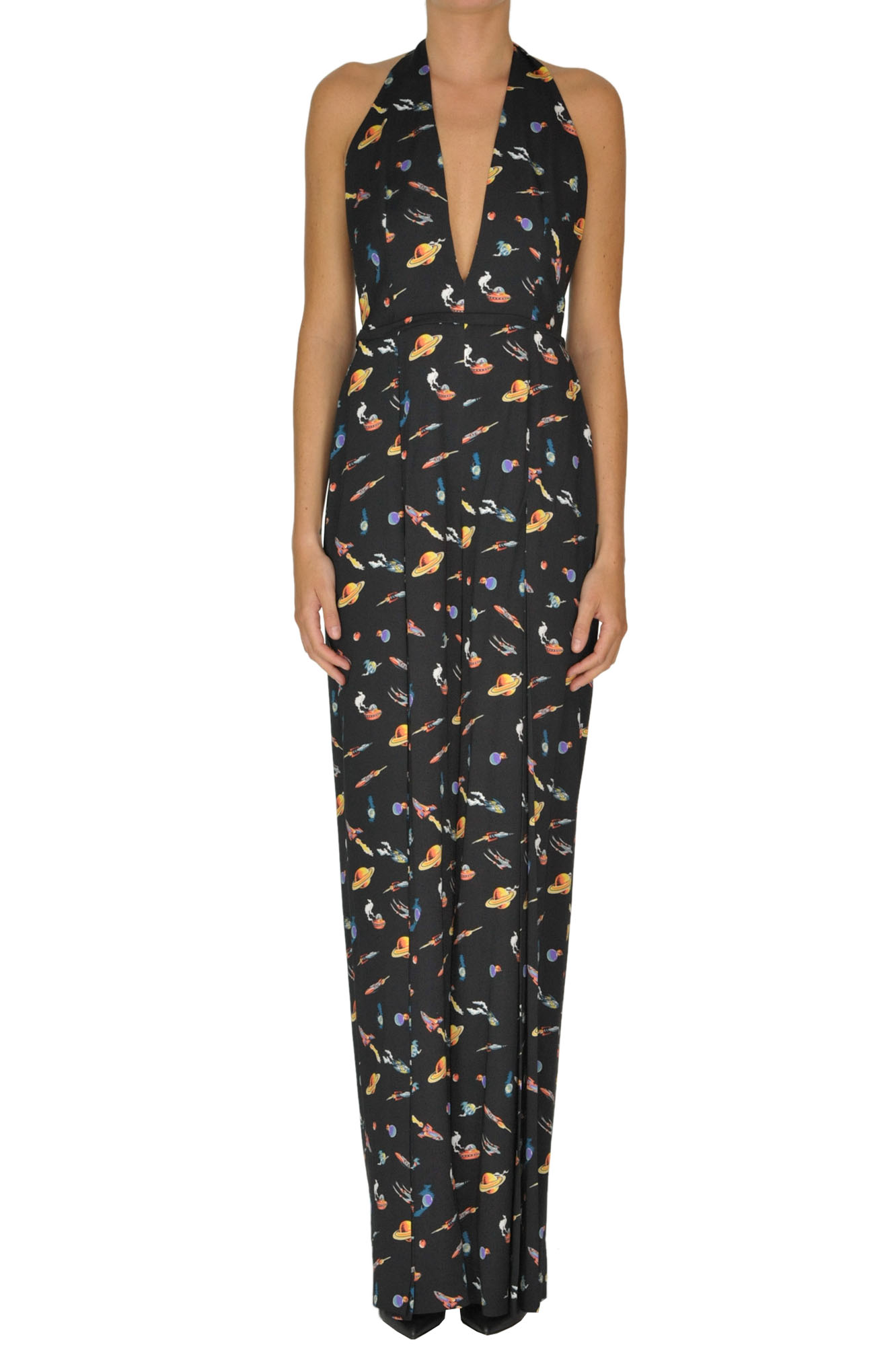 Printed viscose jumpsuit