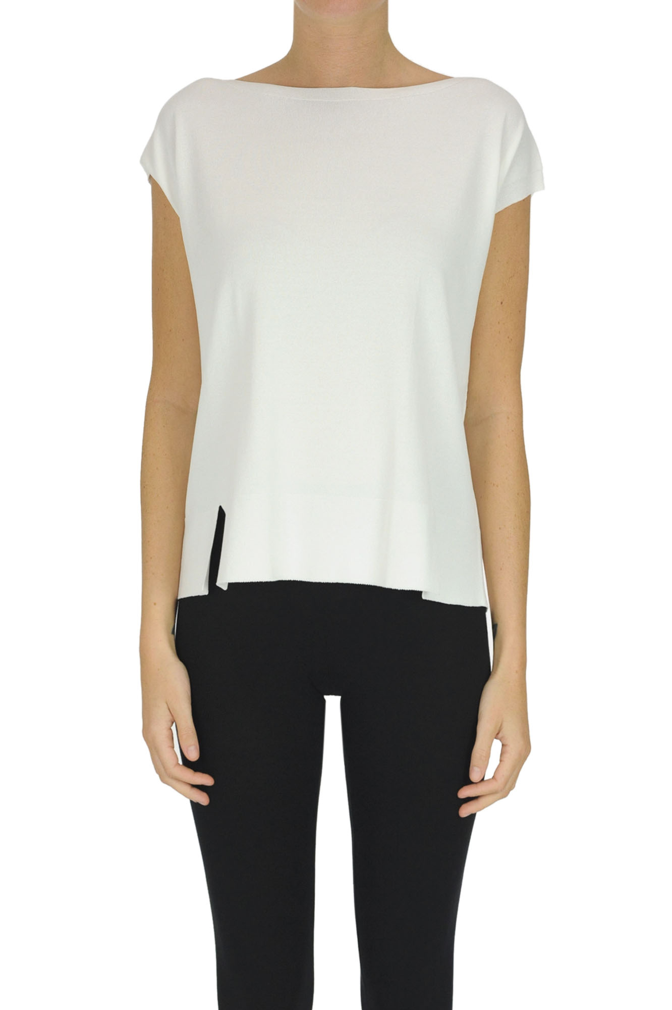 D-exterior Viscose-blend Top In White