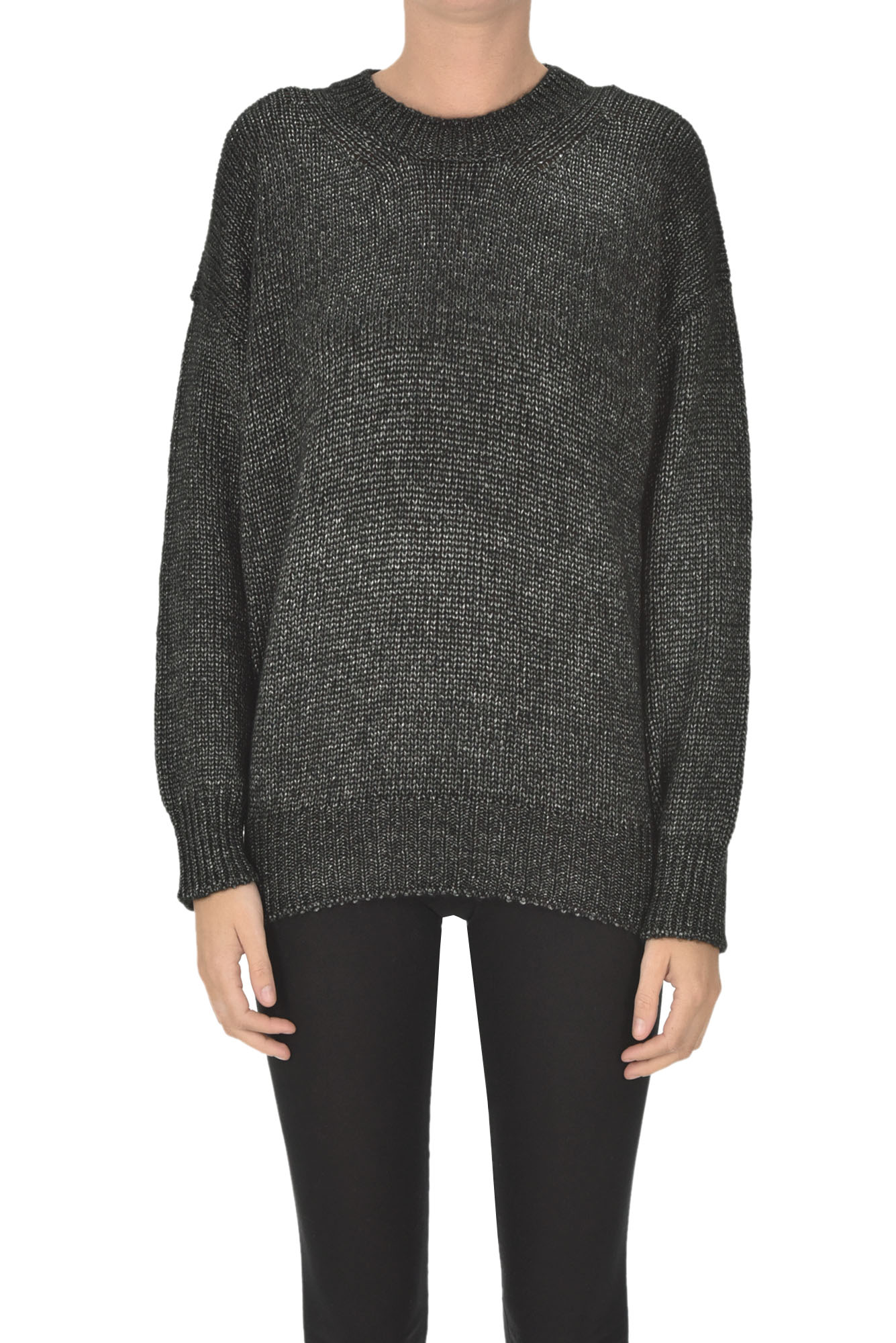 Pullover in maglia metallizzata