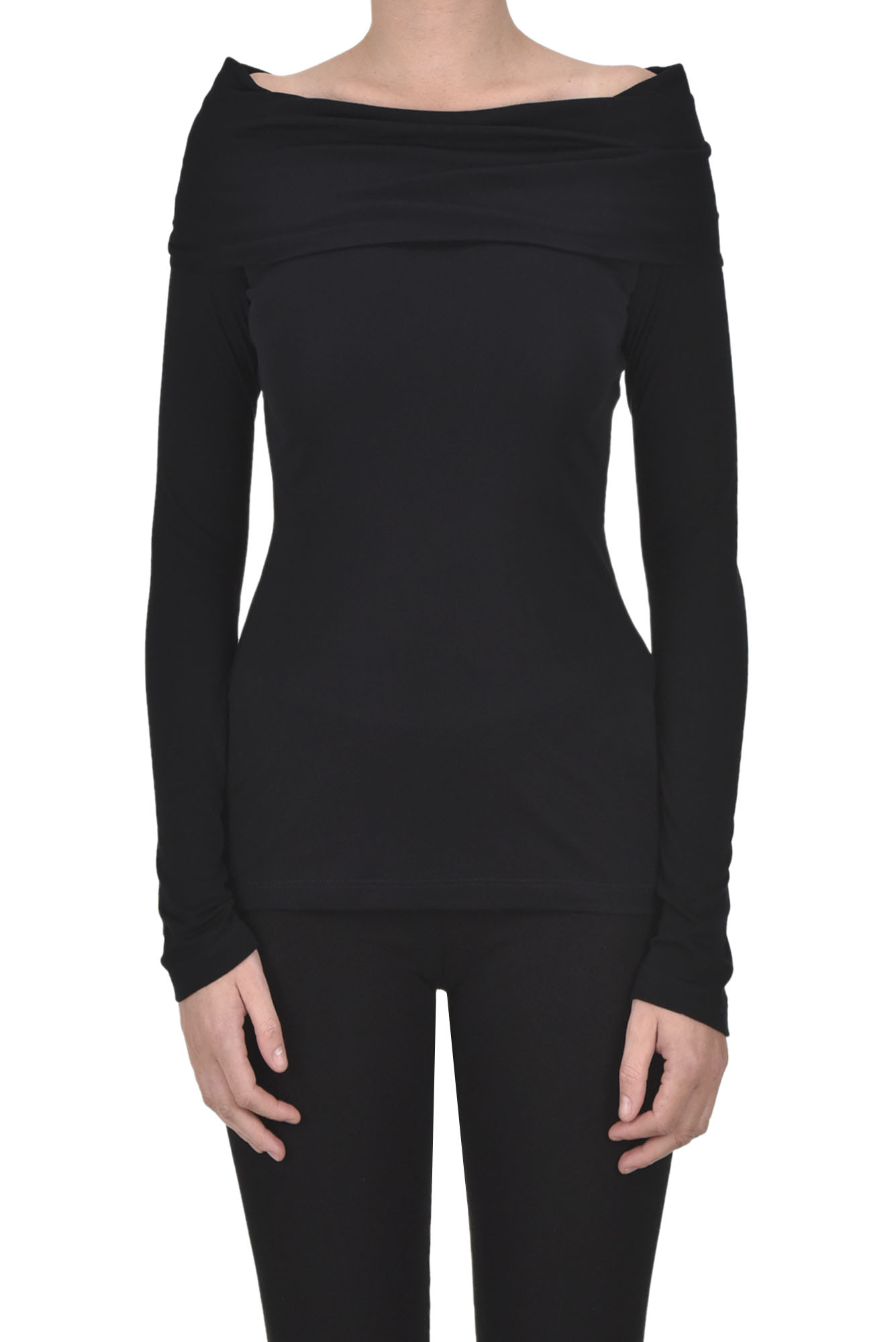 Modal and silk t-shirt