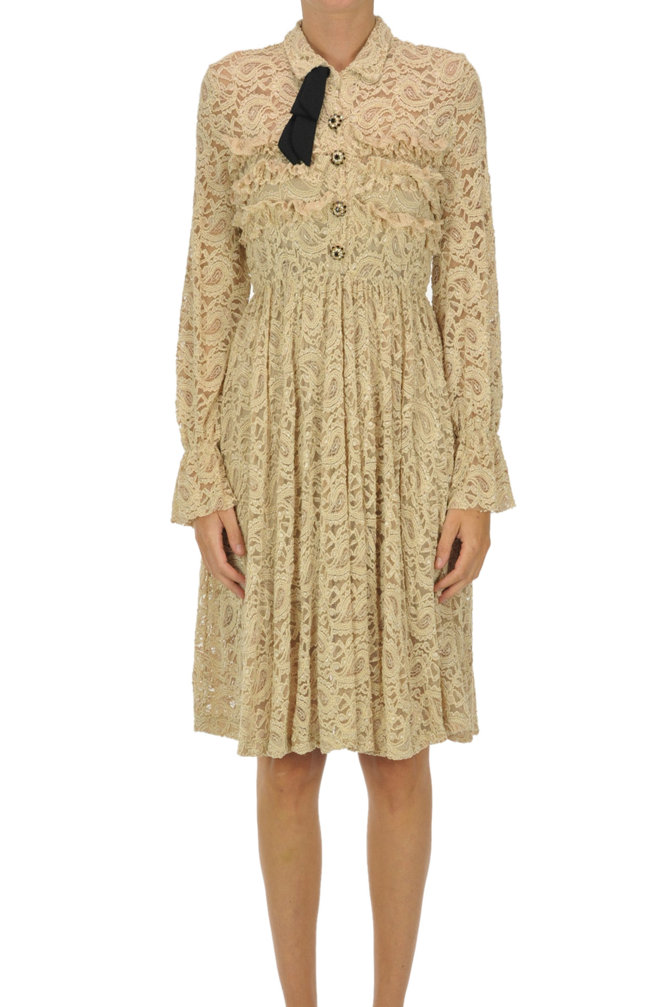 Odi Et Amo Lace Dress In Beige