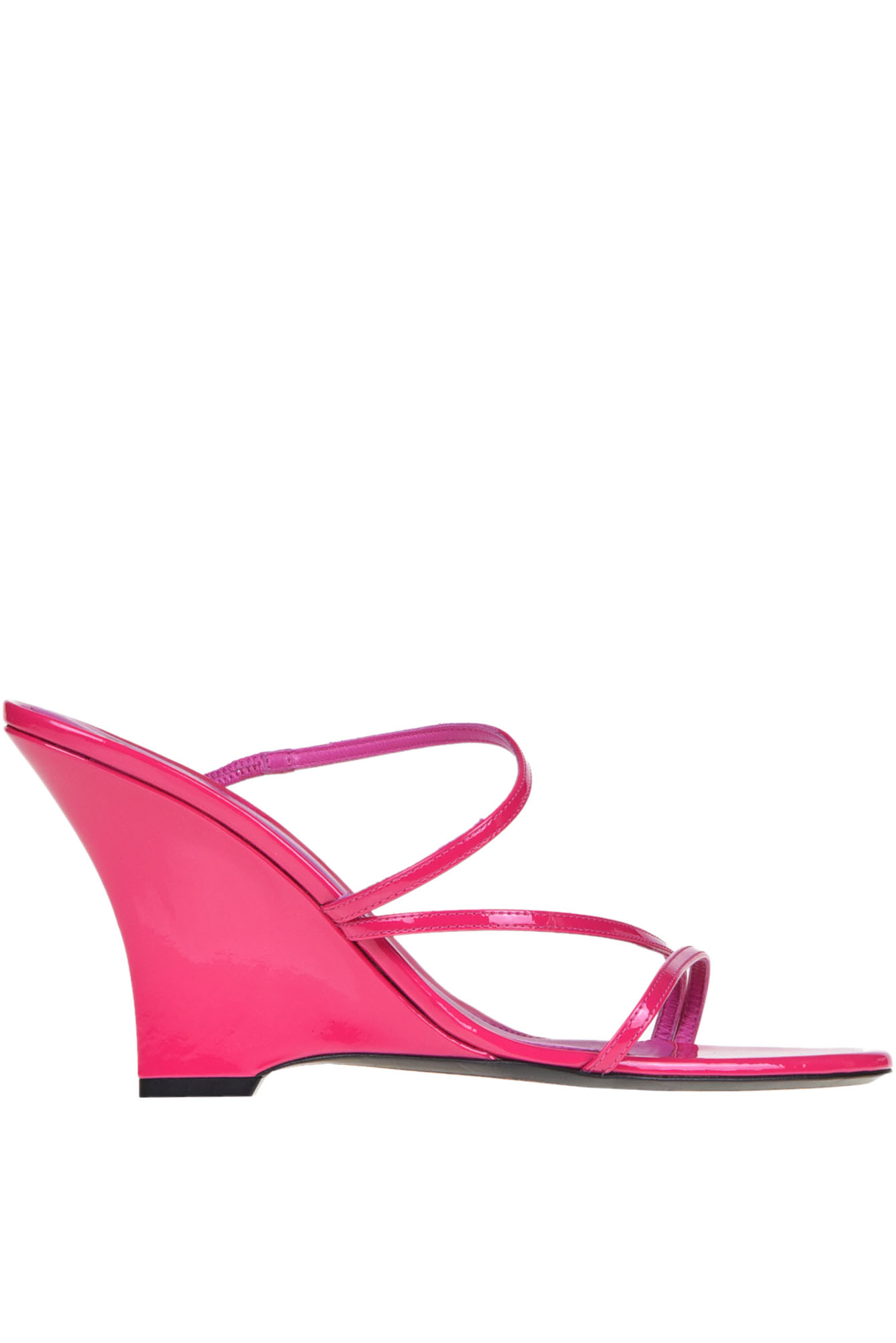 Alevì Fay Wedge Mules In Fuxia