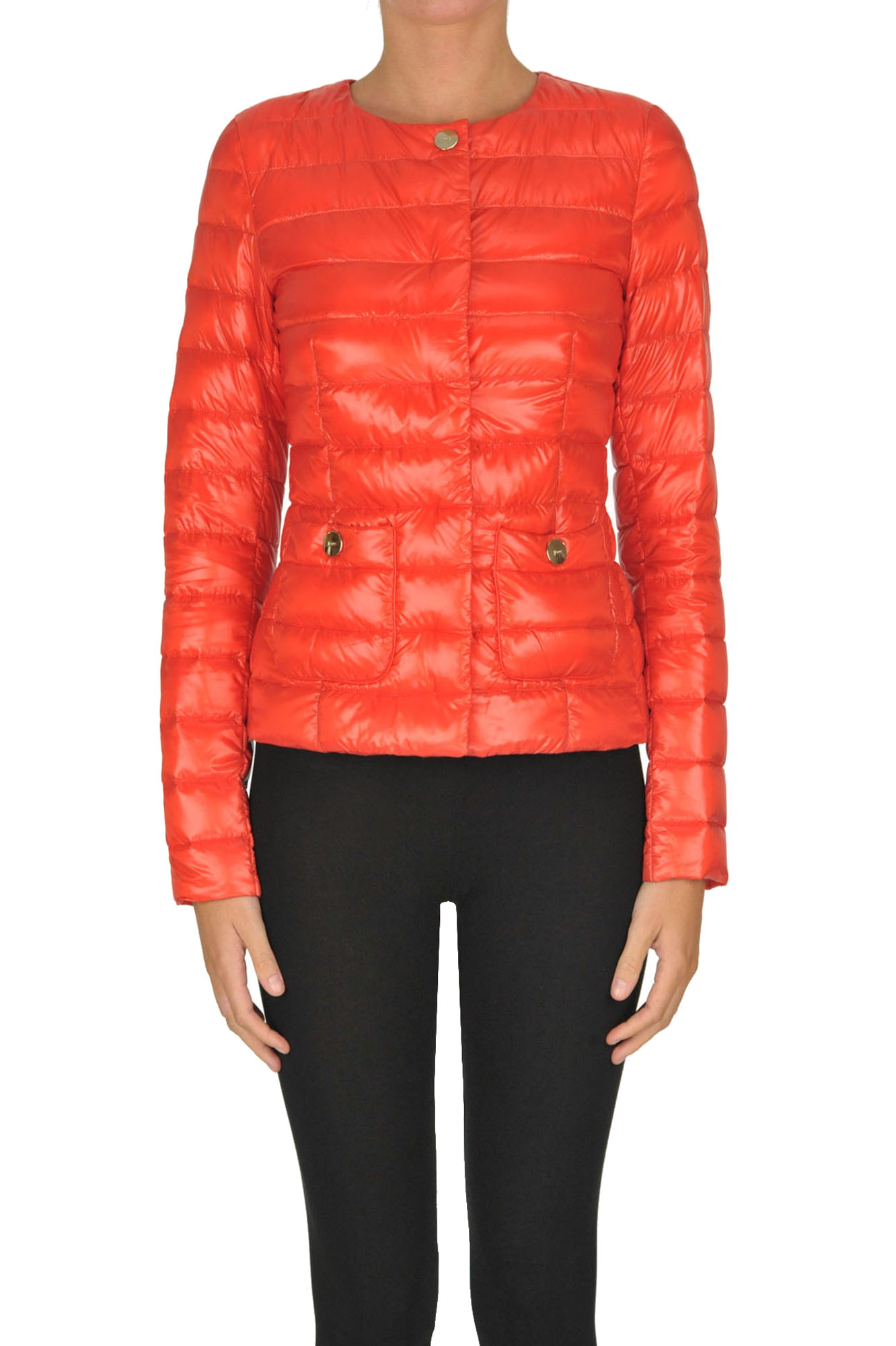 Herno Quilted Lightweight Down Jacket In Coral