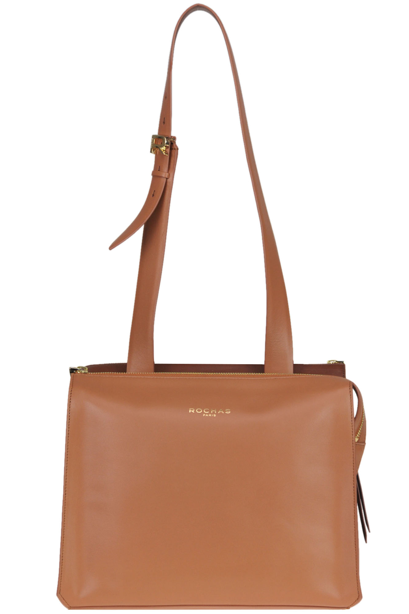 Rochas Double Me Two-tone Leather Bag In Light Brown