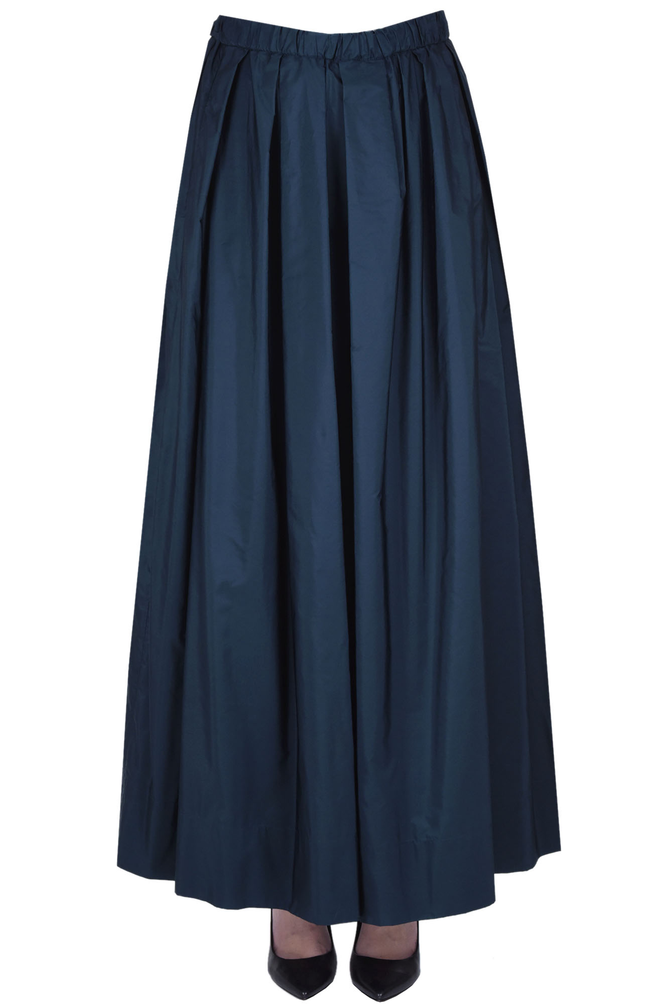 Shop 's Max Mara Tripoli Taffetà Skirt In Navy Blue