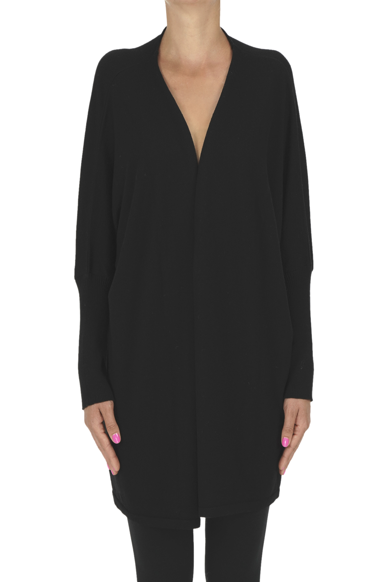 Intrecci Maxi Cardigan In Black